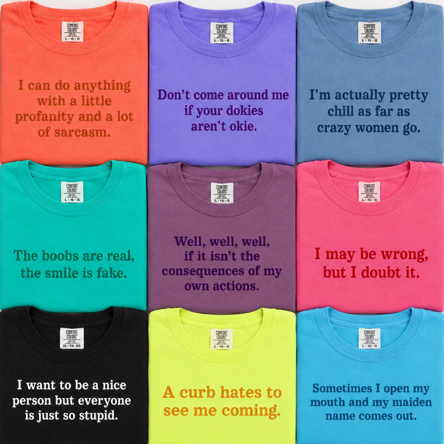 Sarcastic Sayings Collection Graphic Tees