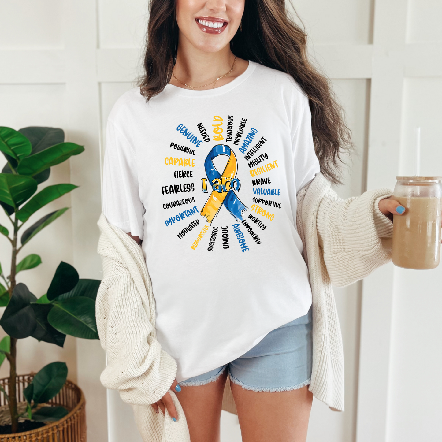 Wholesale Down Syndrome I am Graphic Tee - White Tee