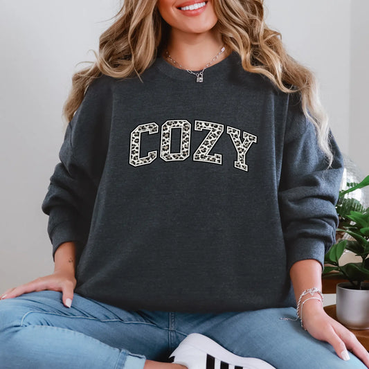 Cozy Leopard Print Sweatshirt