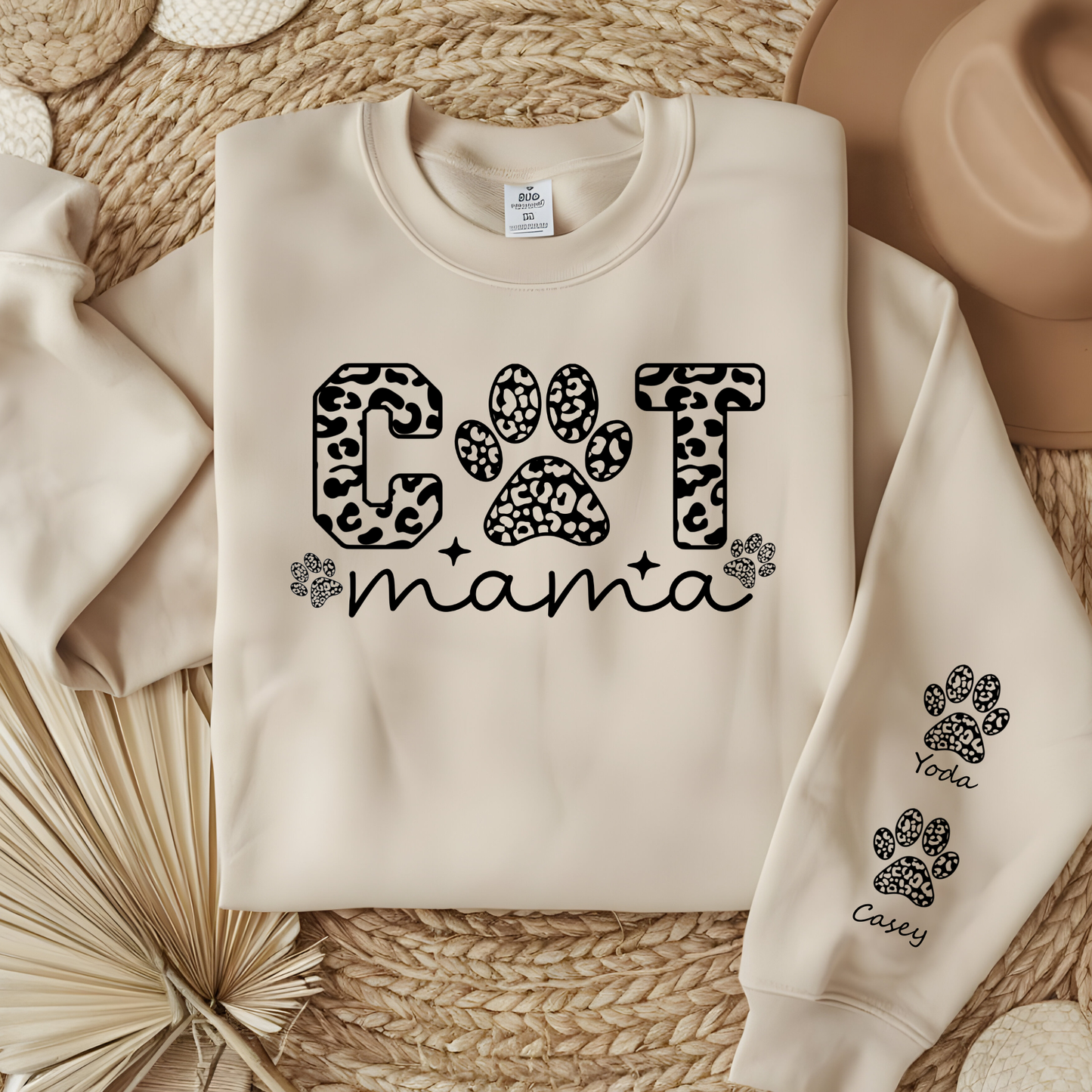 Custom Cat Mama Black Sweatshirt
