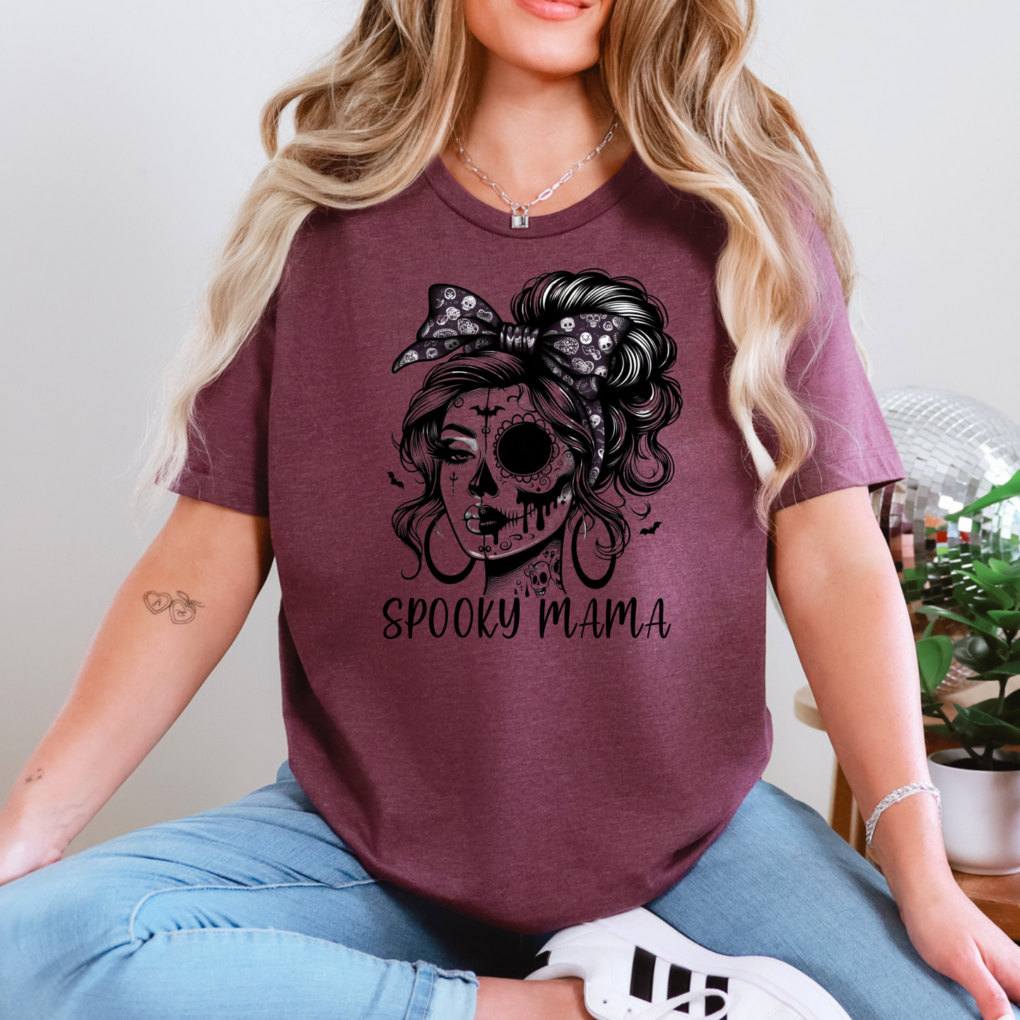 Spooky Mama Face Graphic Tee