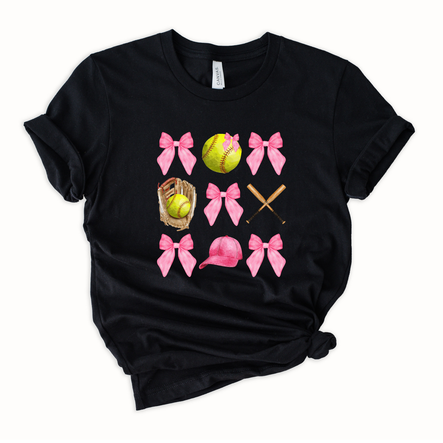 Softball Pink Bows