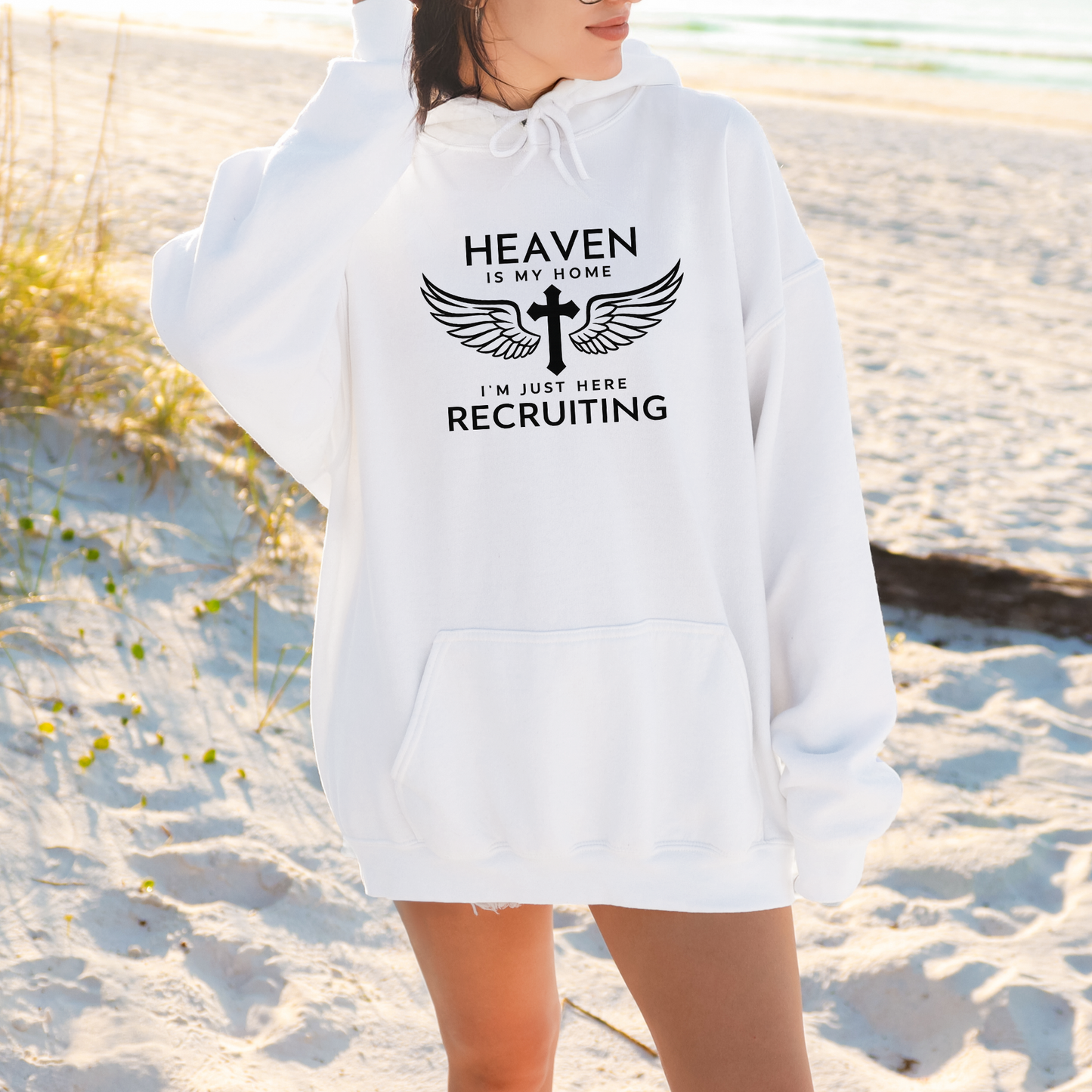 Wholesale Heaven is my Home Sweatshirt - White Hoodie