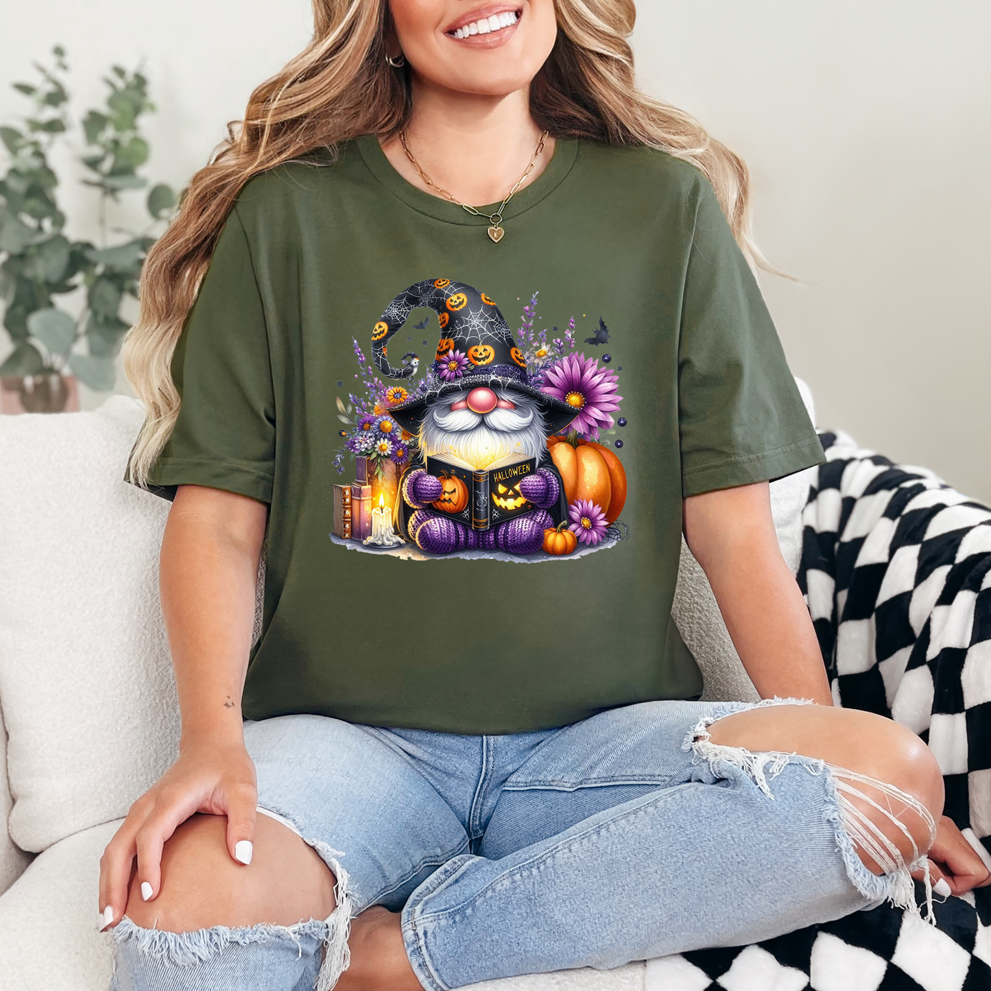 Gnomes with Pumpkin Graphic Tee