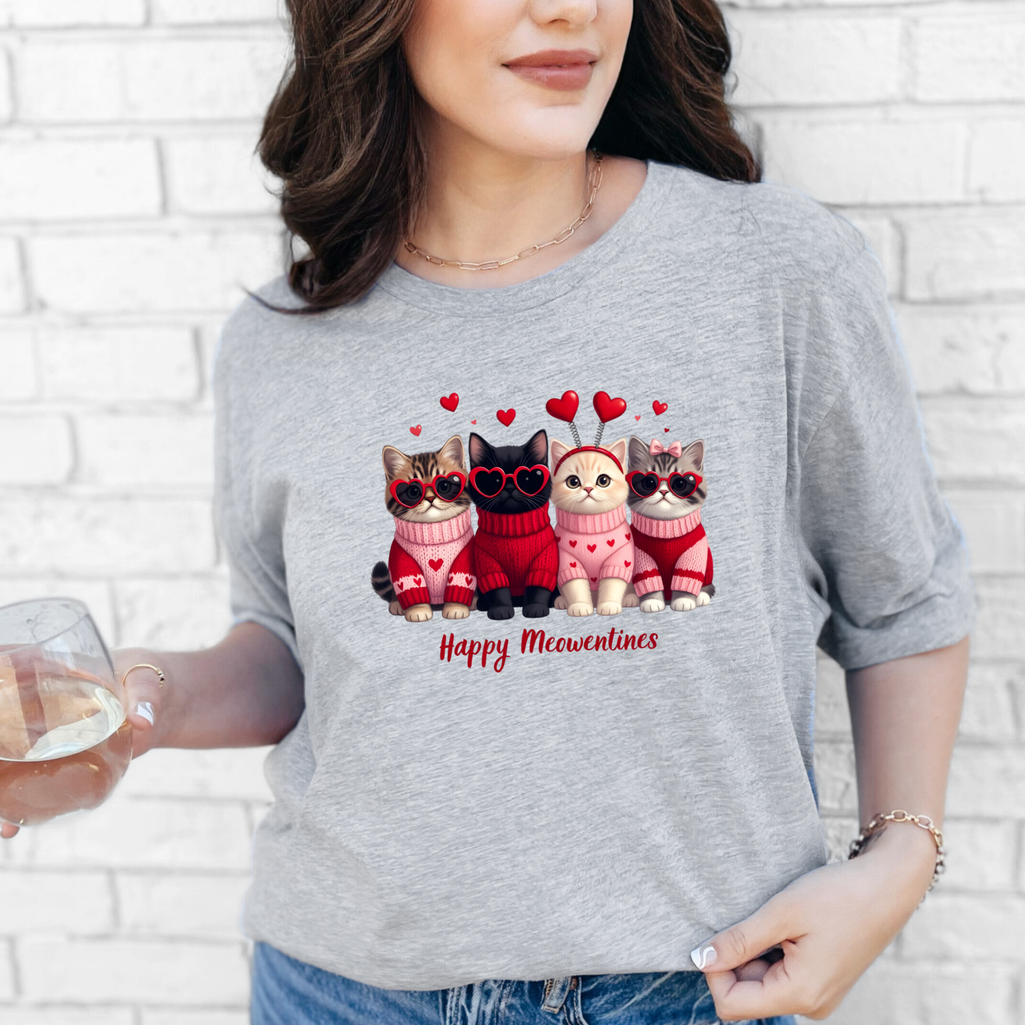 Happy Meowentines Graphic Tee