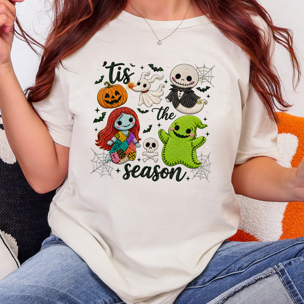 Wholesale Tis The Season Halloween Graphic Tee - Natural