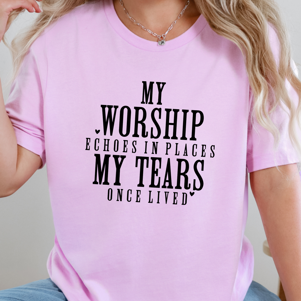 Wholesale Worship Echoes Graphic Tee - Lilac