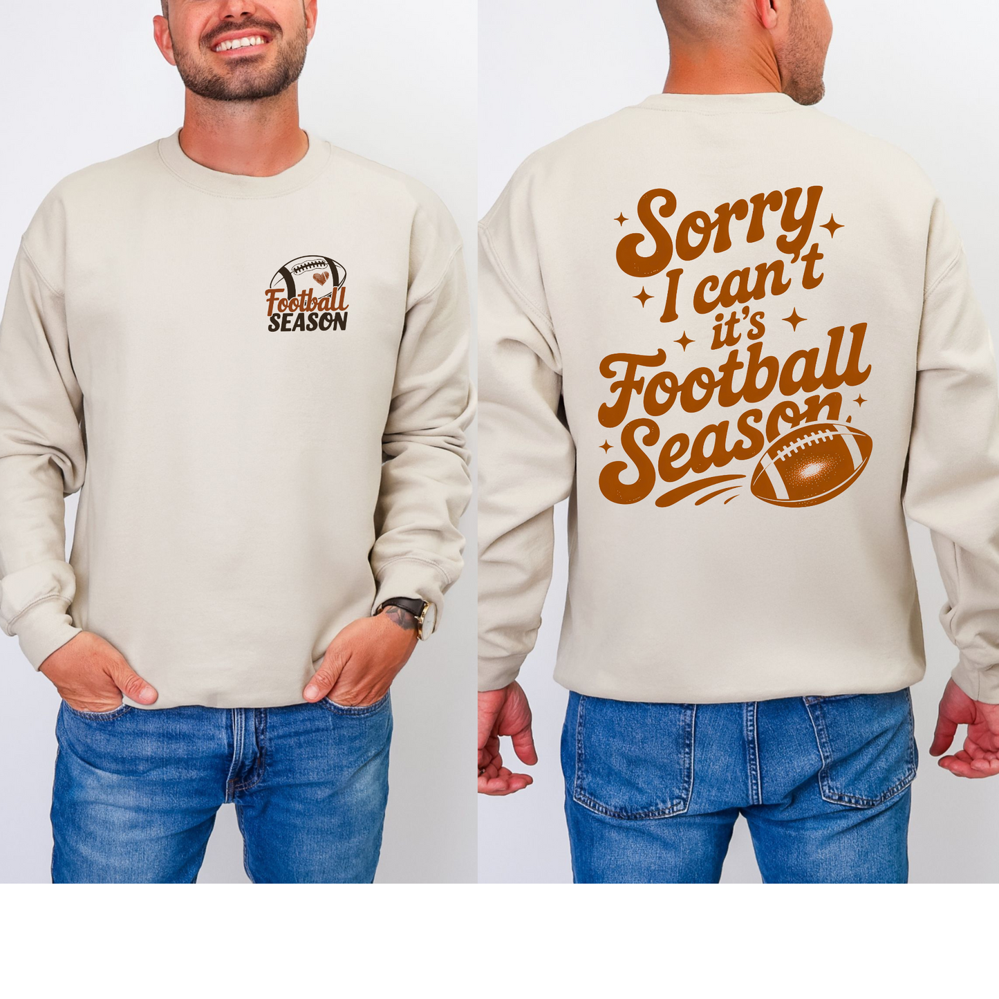Football Season Front/Back Graphic Sweatshirt