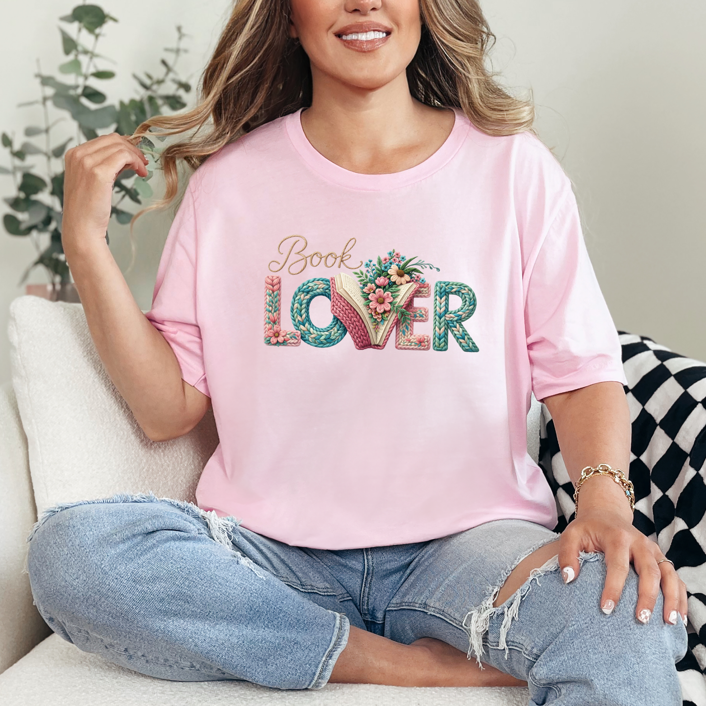 Floral Book Lover Graphic Tee
