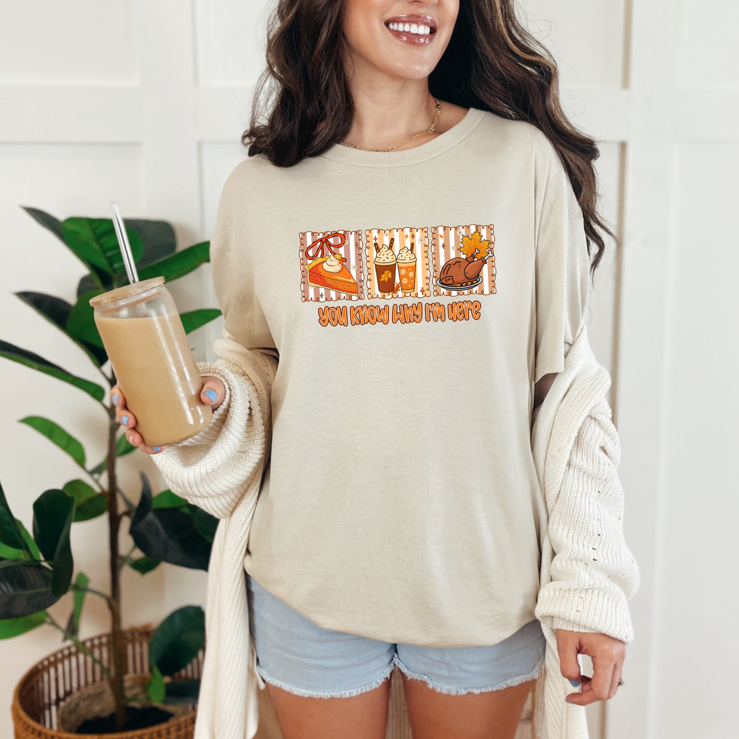 Why I'm Here Pie & Turkey Graphic Tee