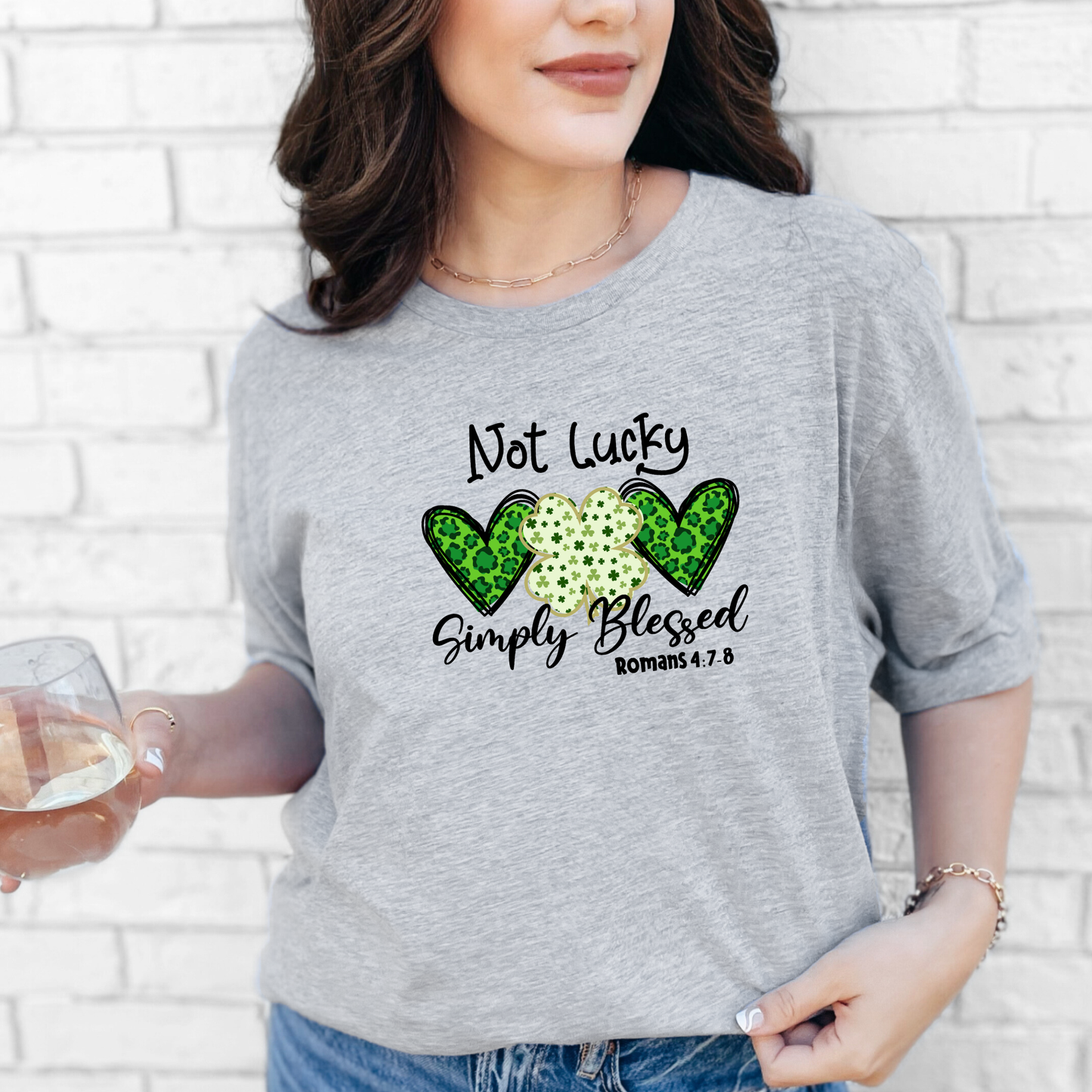 Not Lucky Simply Blessed Graphic Tee