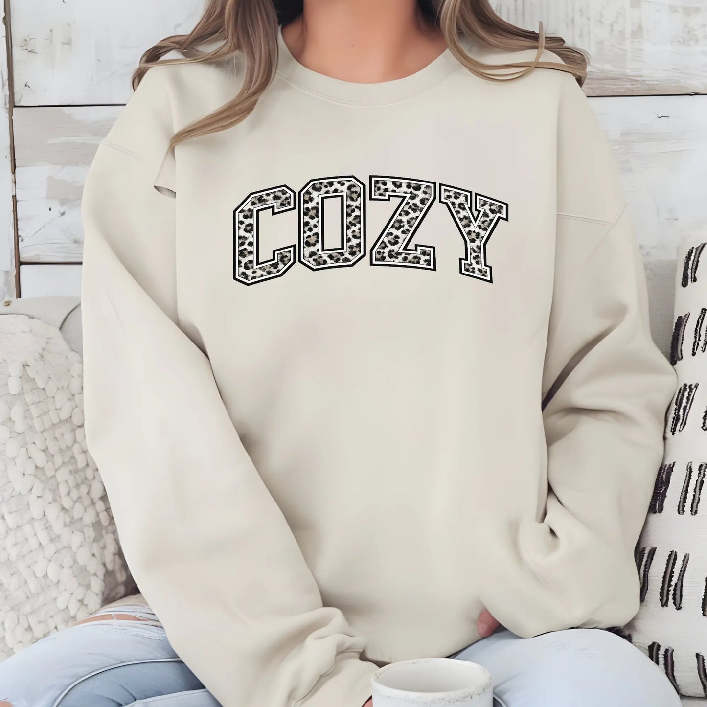 Cozy Leopard Print Sweatshirt