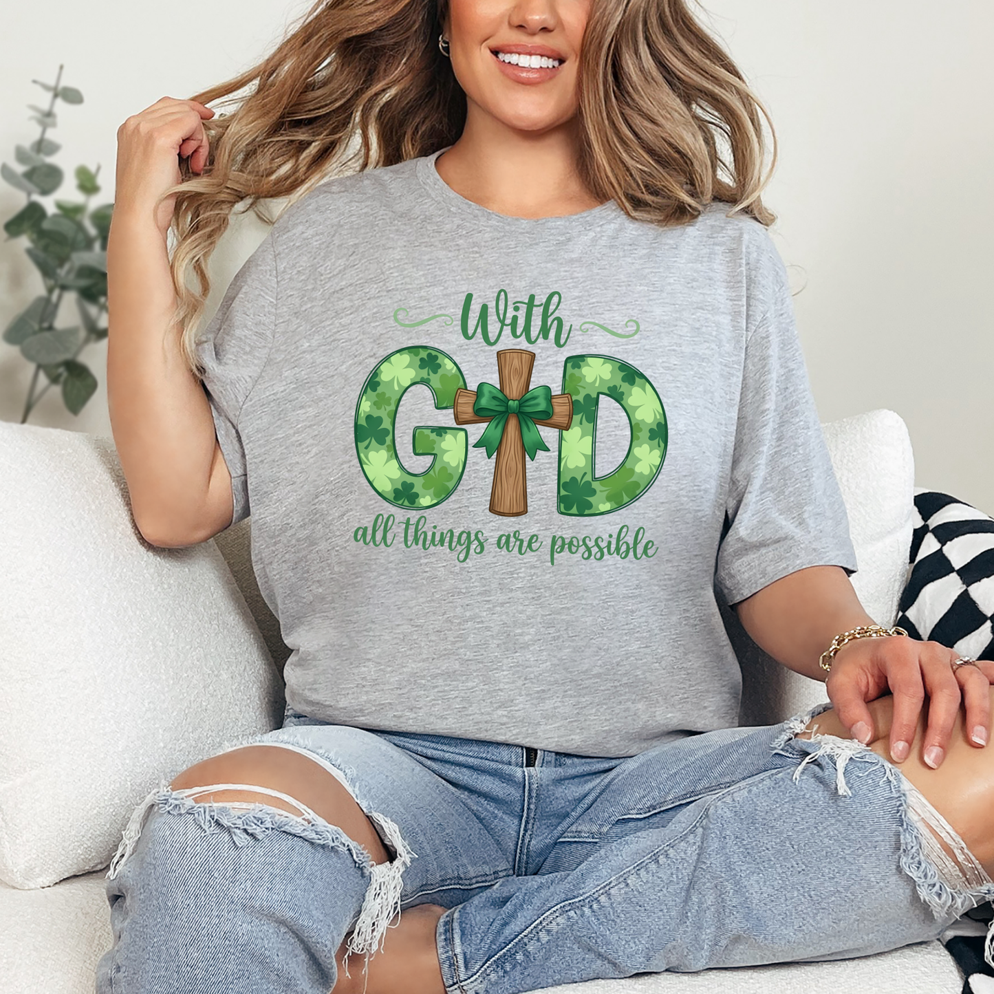 St. Patrick With God Graphic Tee
