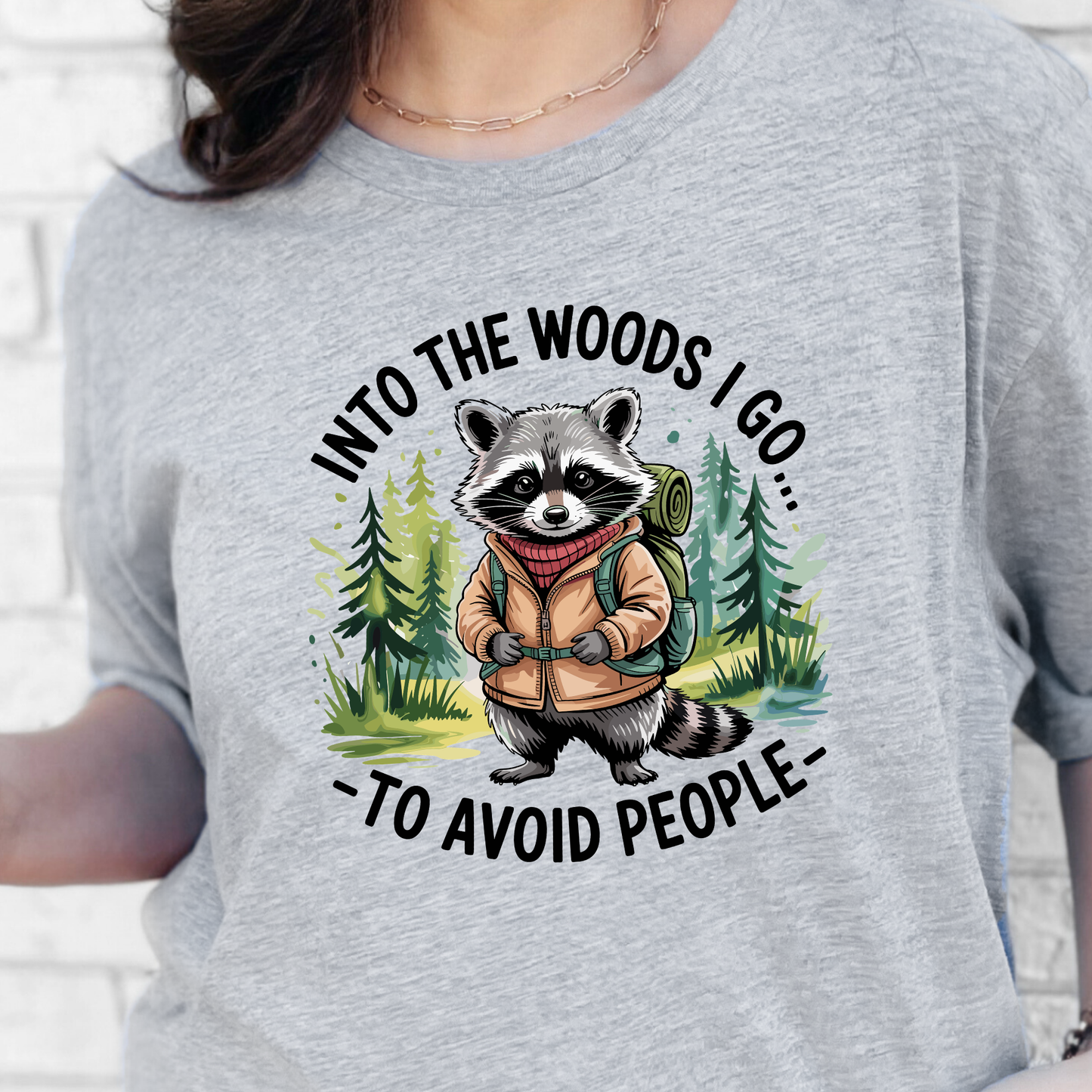 Wholesale Into the Woods Graphic Tee - Grey