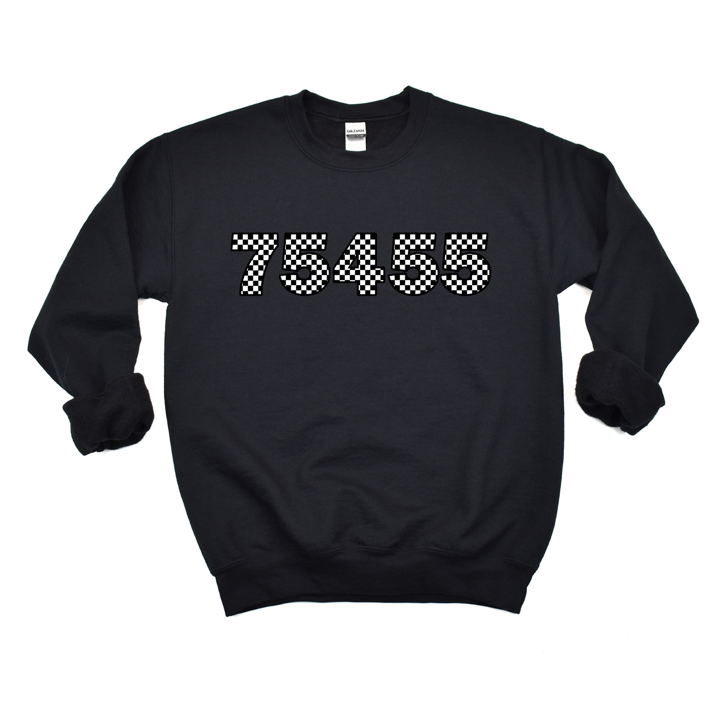 Wholesale Custom Zip Code or Area Code Plaid - Black Tee