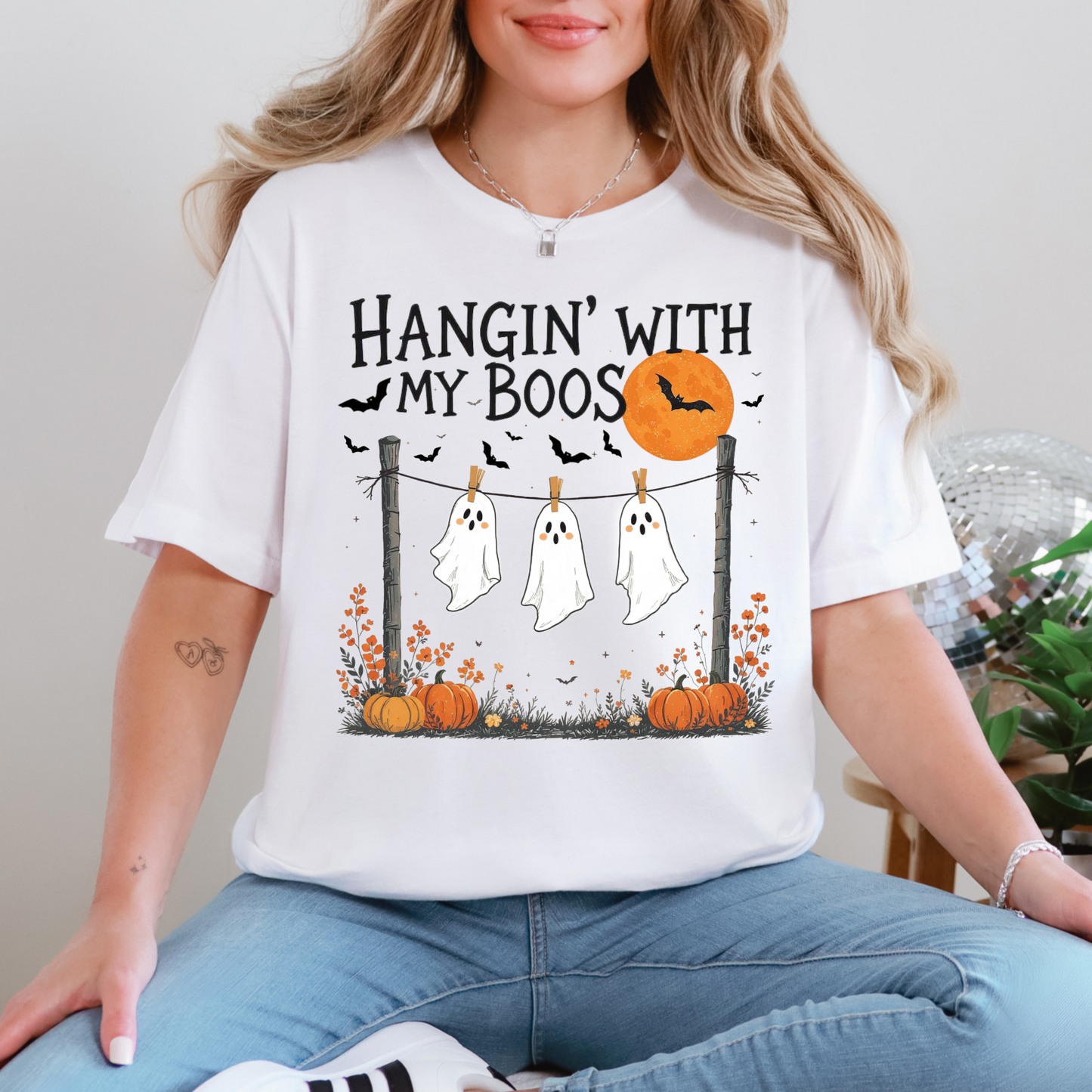 Hanging Ghost Graphic Tee or Sweatshirt
