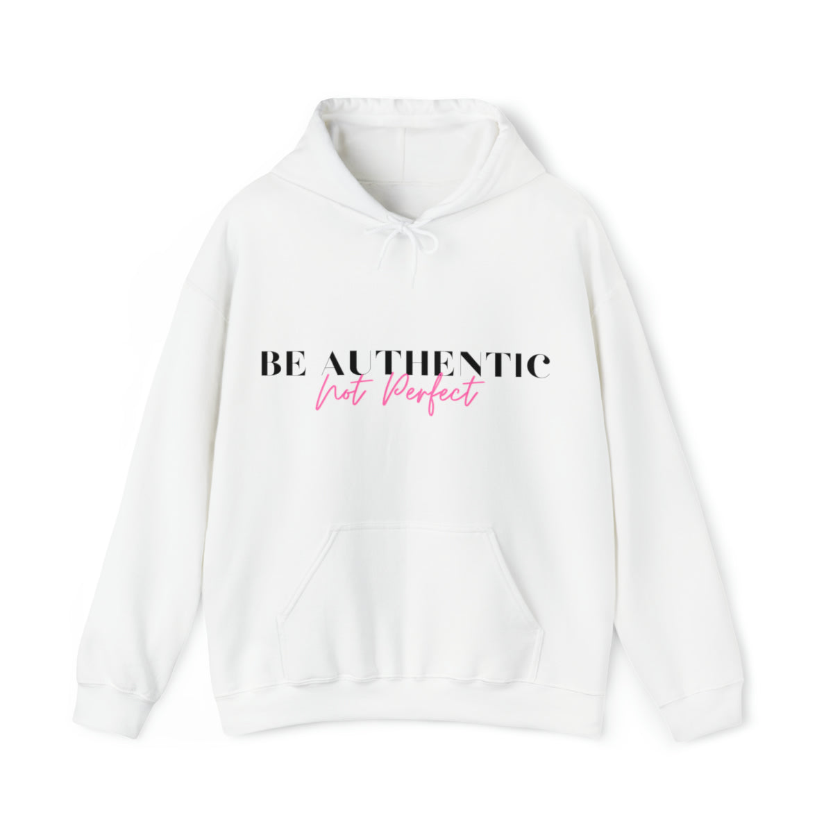 Wholesale Be Authentic. Not perfect. Graphic Tee - White Hoodie