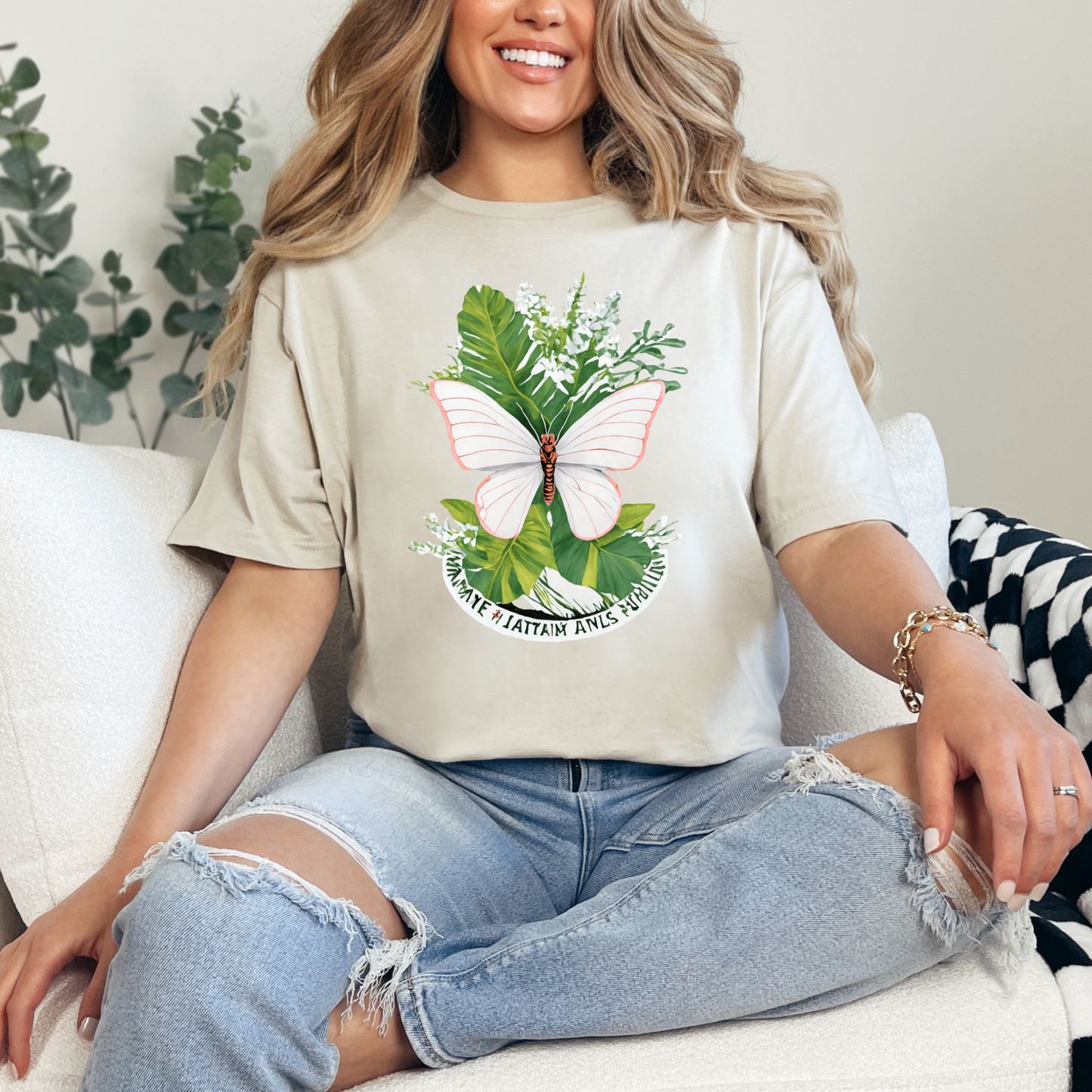 Wholesale Botanical Babe #3 - Sand Gildan Tee