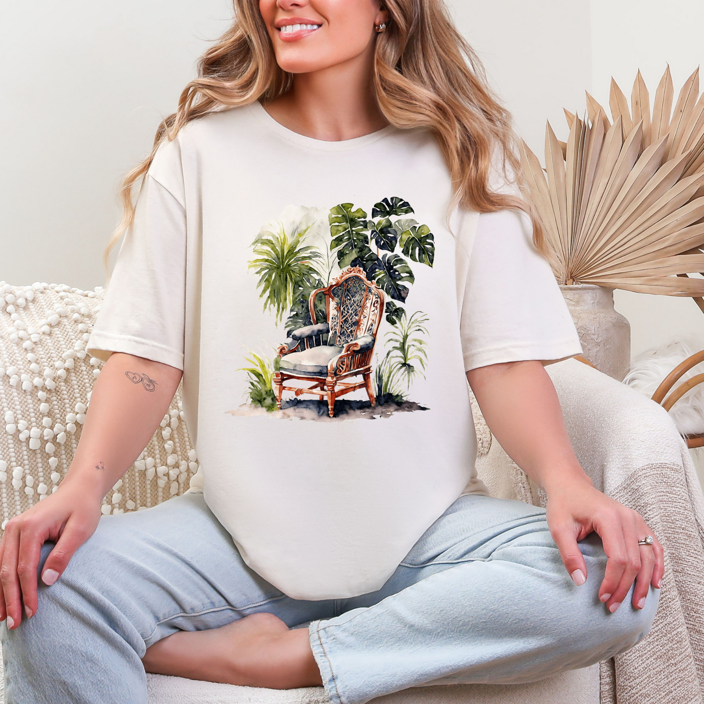 Wholesale Botanical Babe #8 - Natural Gildan Tee