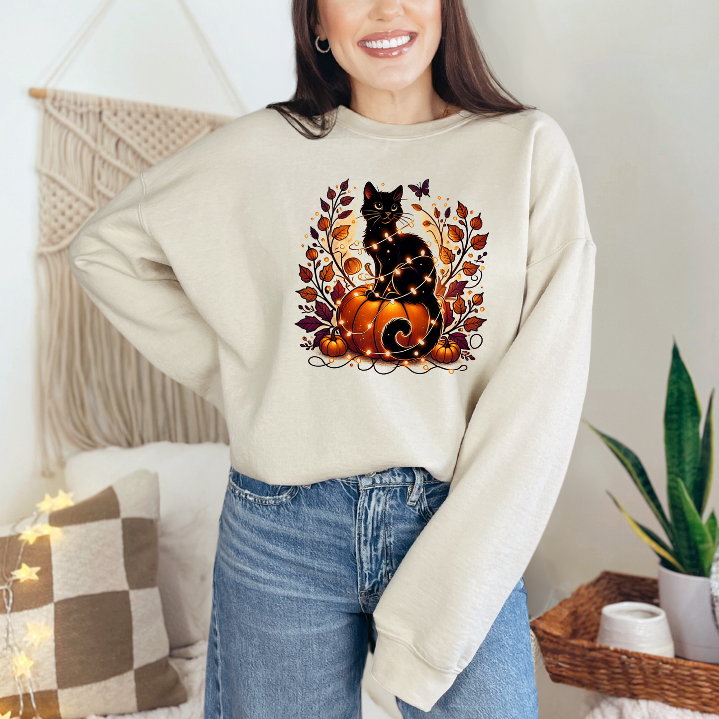 Cat with Pumpkin Sweatshirt