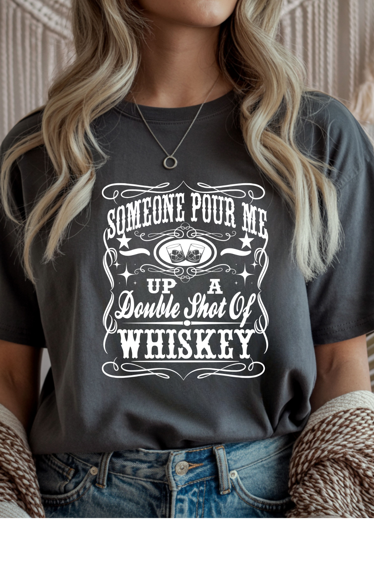 Wholesale Blush - Double Shot #6 - Charcoal Gildan Tee