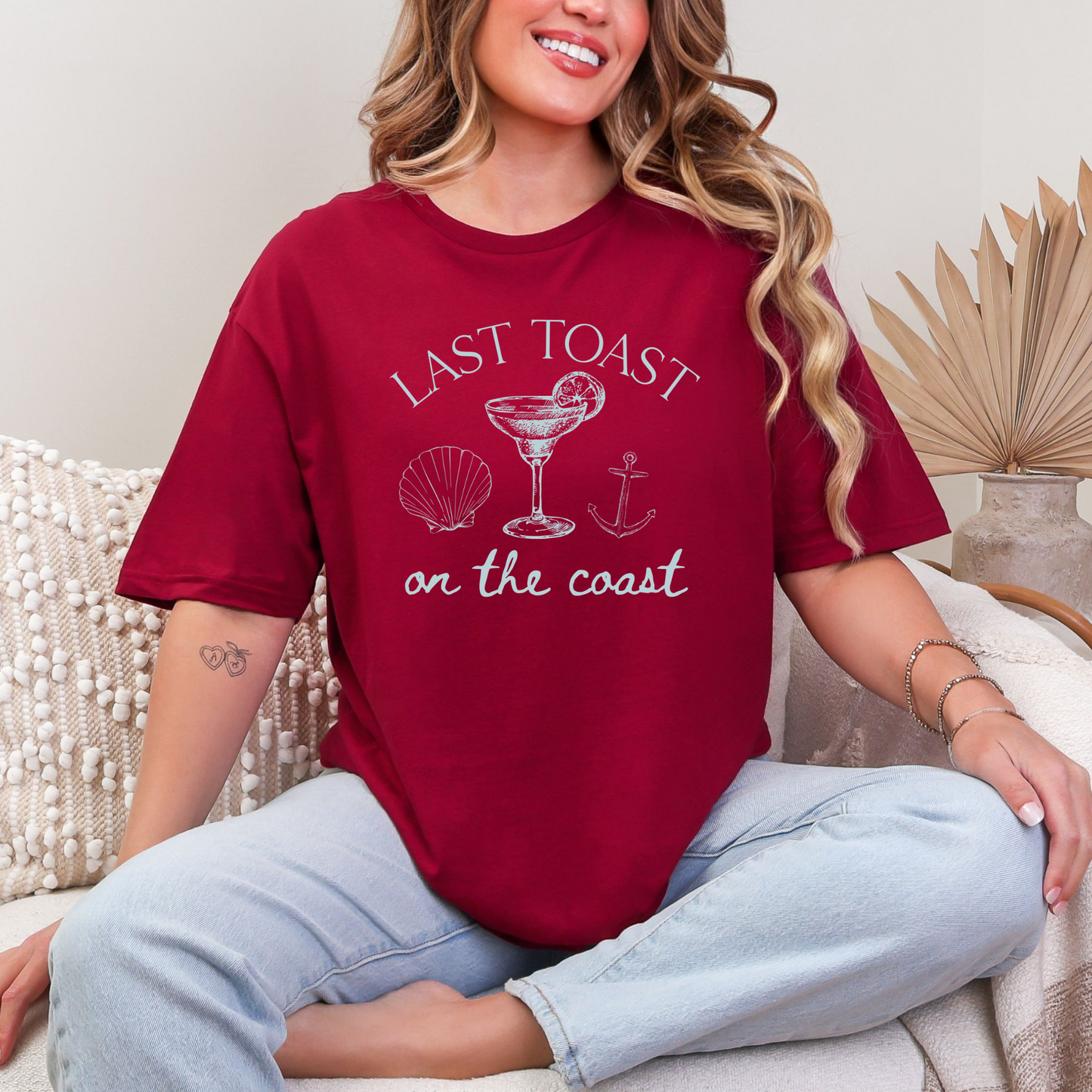 Wholesale Coastal Wine 3 Graphic Tee - Cardinal Red Tee