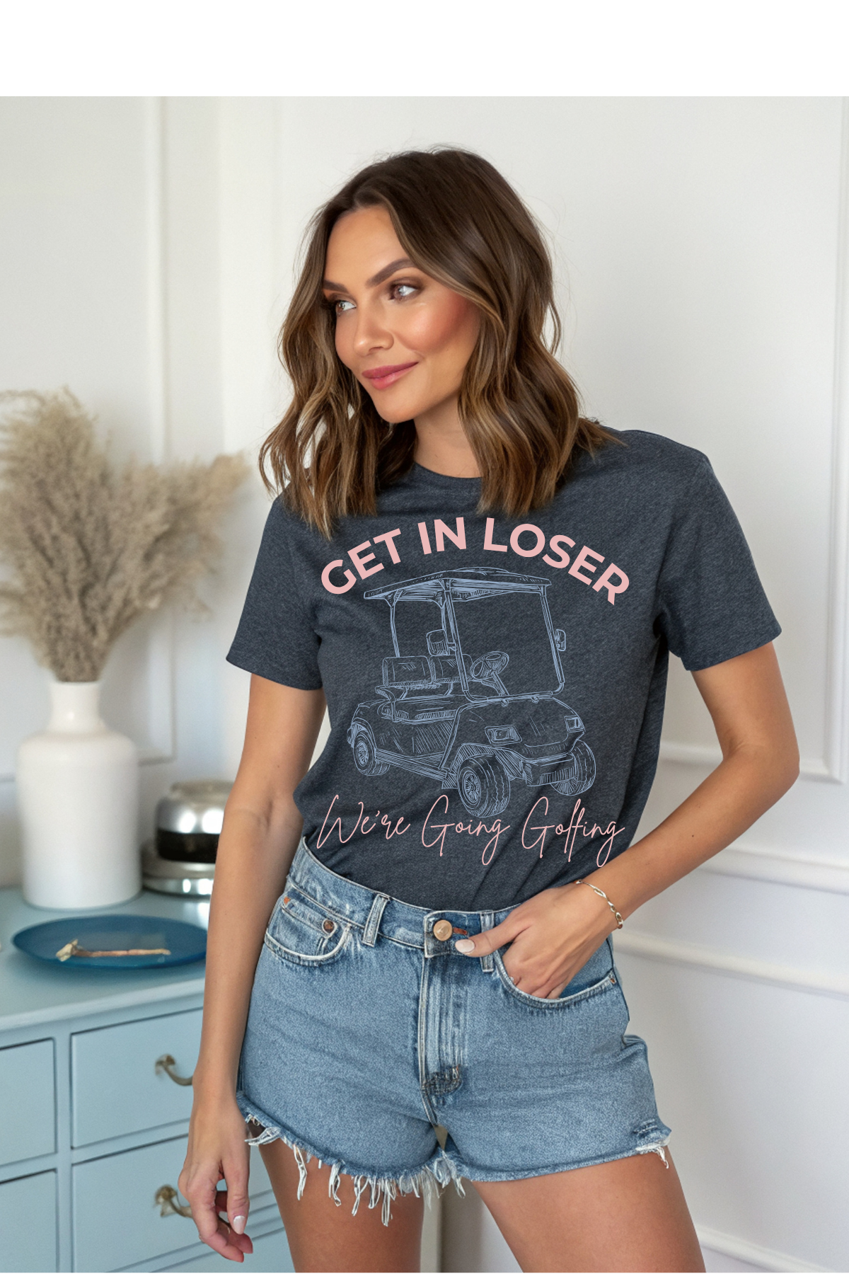 Wholesale Rose Garden - Get In Loser #1 - Dark Heather Gildan Tee