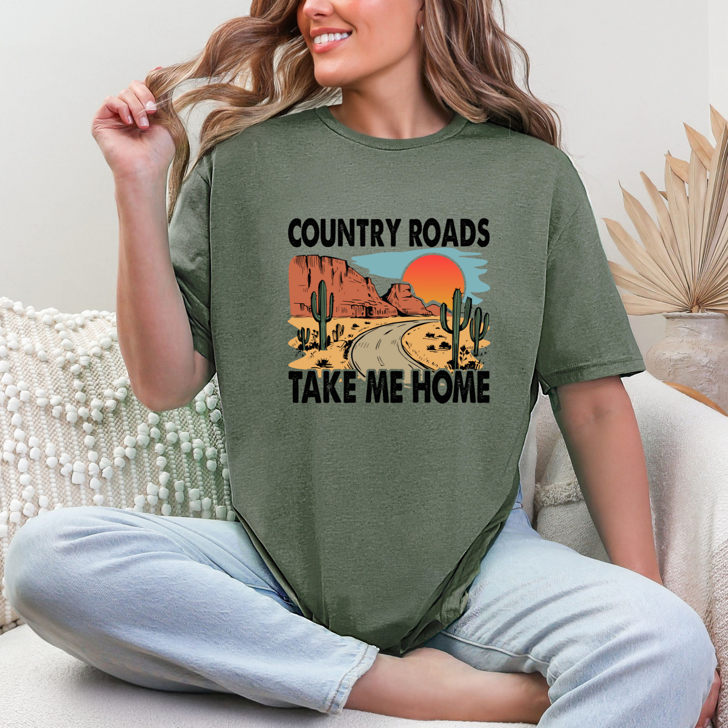 Wholesale Desert 5 Graphic Tee - Heather Military Green Tee