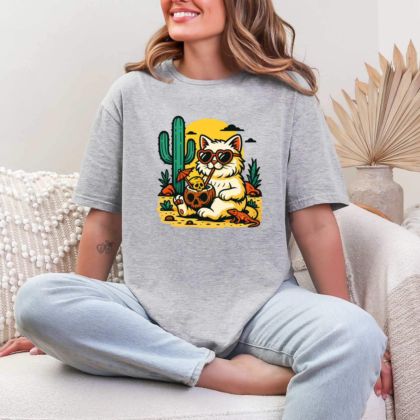 Wholesale Desert 9 Graphic Tee - Sports Grey Tee