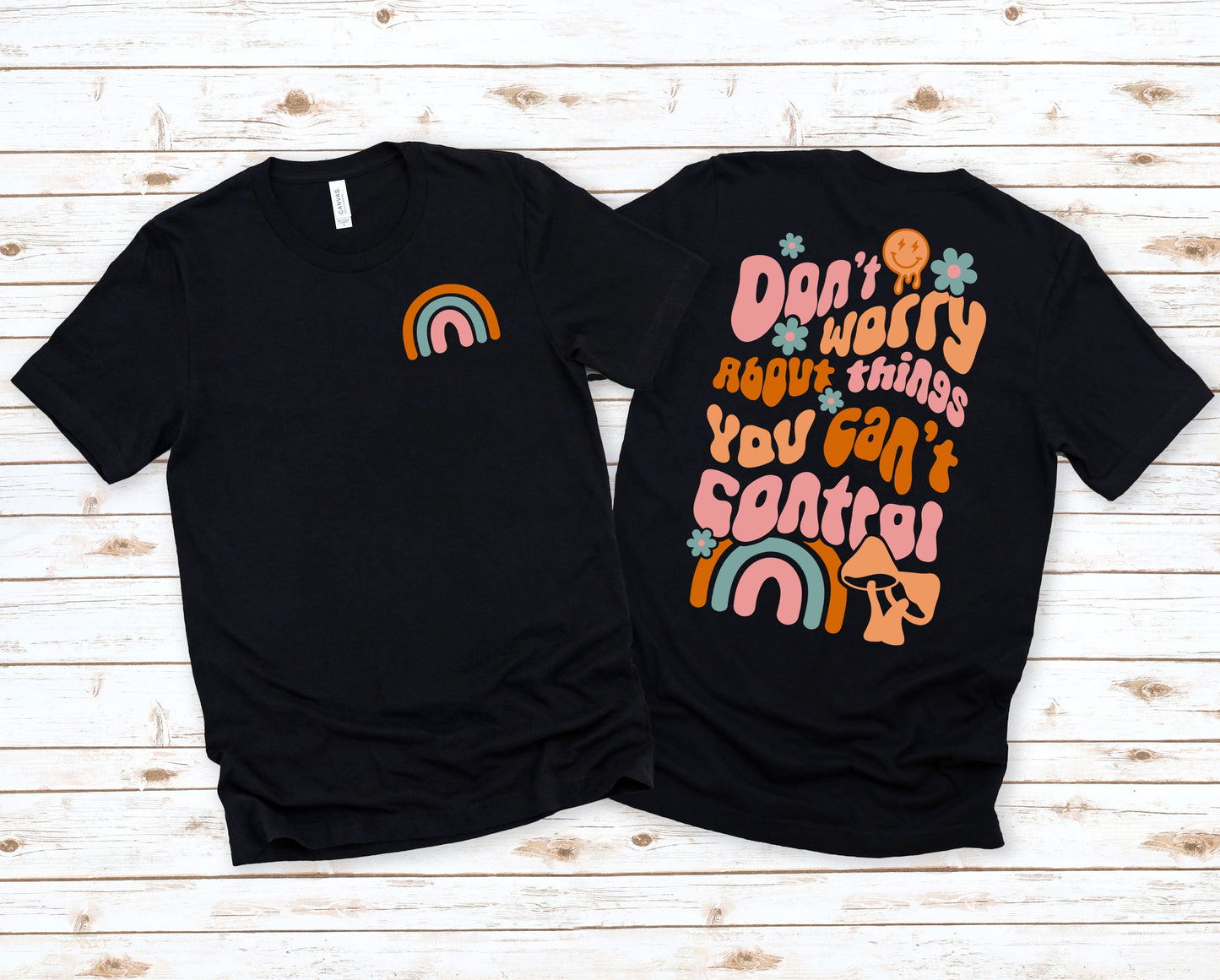 Wholesale Don't Worry Graphic Tee - Black