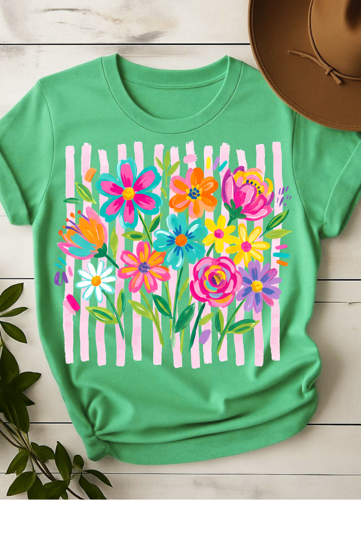 Wholesale Sunsational - Summa Floral #6 - Heather Irish Green Gildan Tee