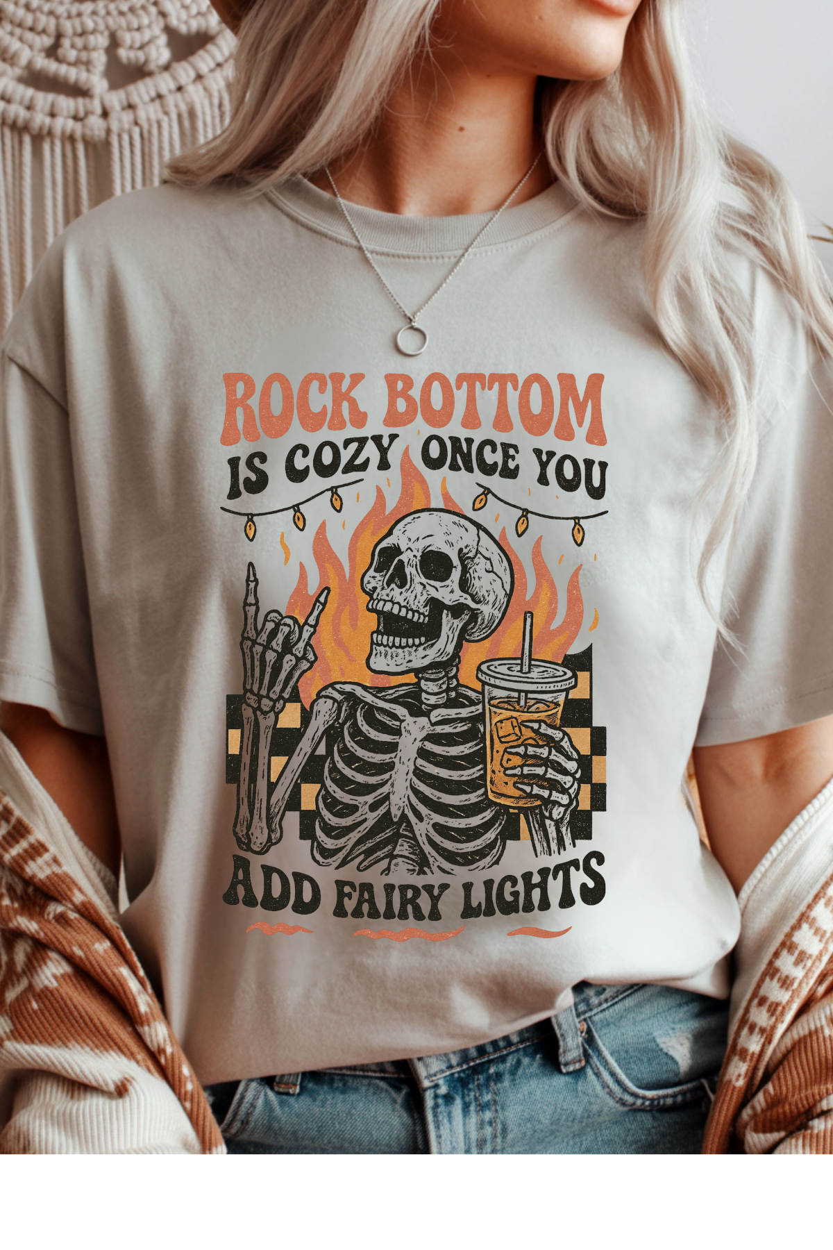 Wholesale Blush Theory - Rock Bottom #3 - Ice Grey Gildan Tee