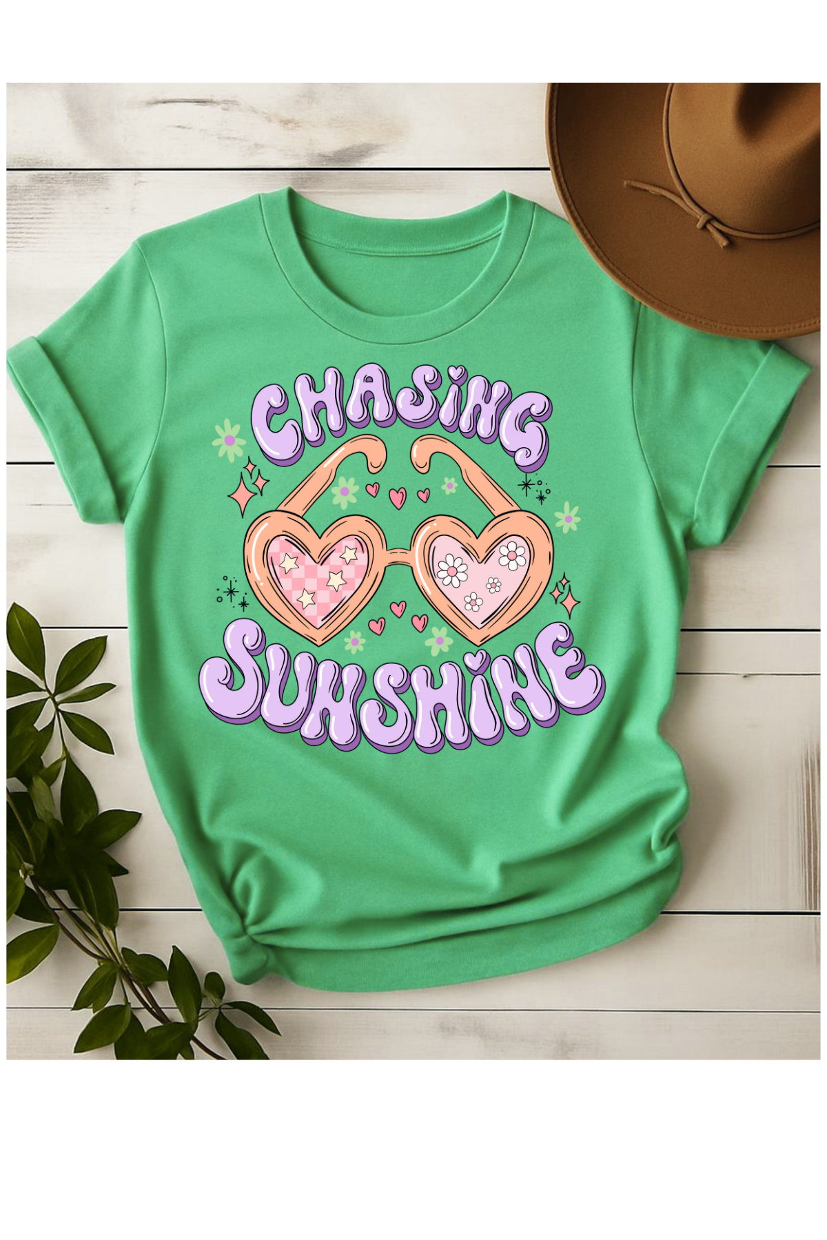 Wholesale Rooted in Spring - Chasing Sunshine #6 - Irish Green Gildan Tee