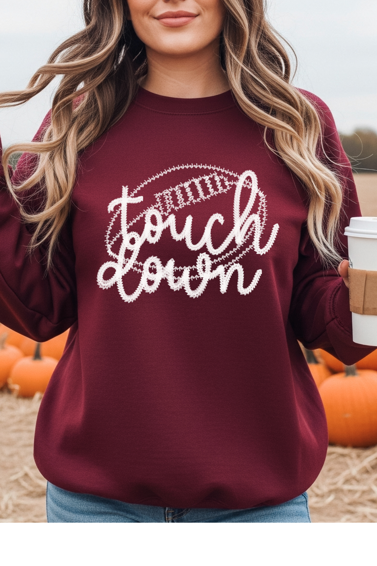 Wholesale Fifty Shades of Brown - Touch Down #7 - Maroon Gildan Sweatshirt