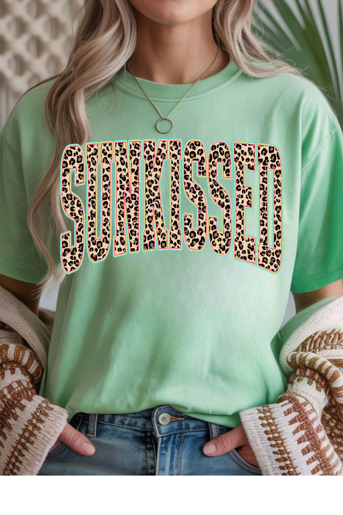 Wholesale Summer in Paris - Sunkissed #7 - Mint Gildan Tee