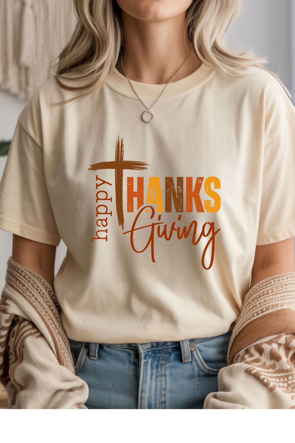 Wholesale Shadows & Spots - Thanksgiving #8 - Natural Gildan Tee