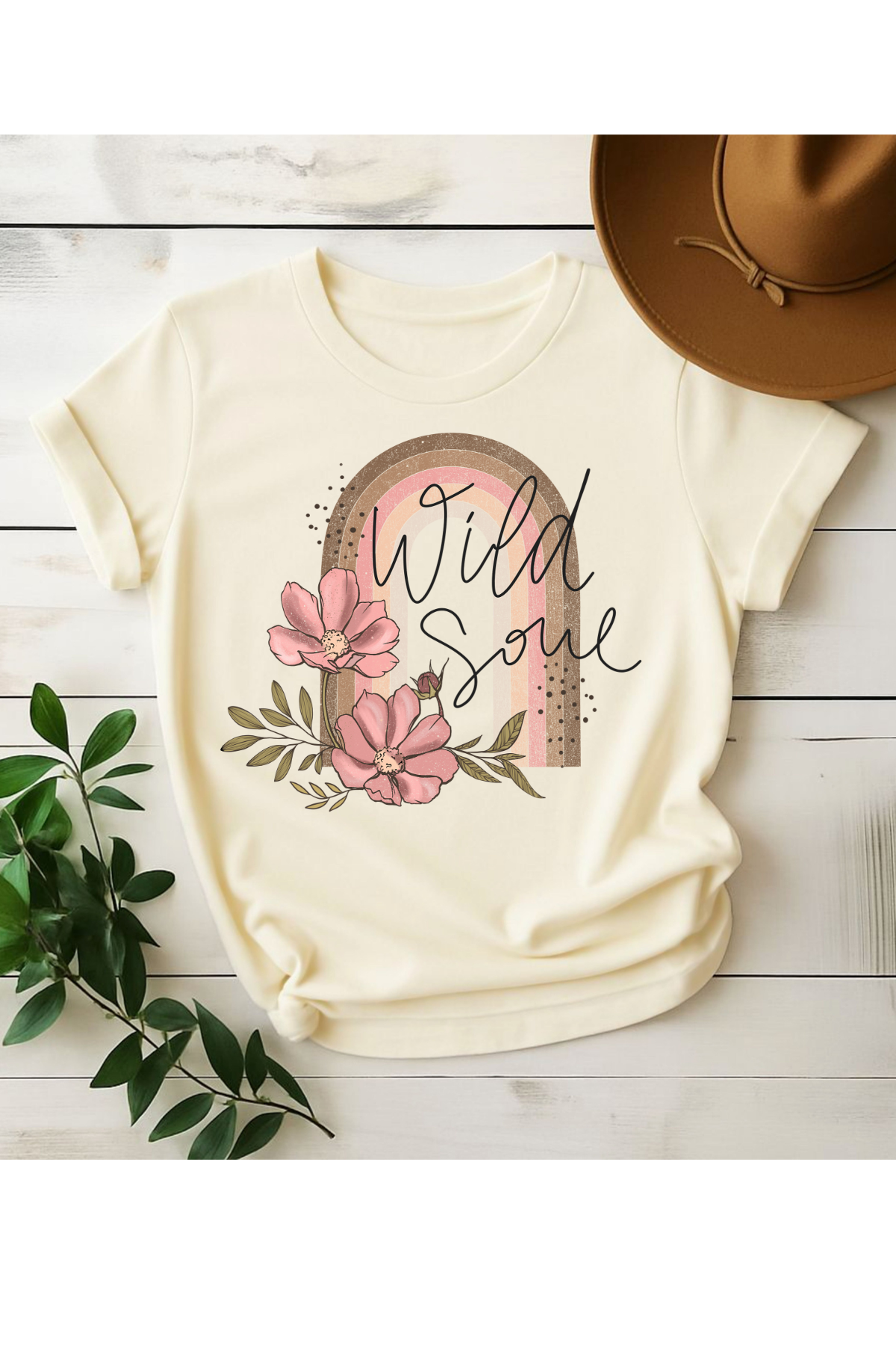 Wholesale RoseWater Glow - Wild Soul #7 - Natural Gildan Tee