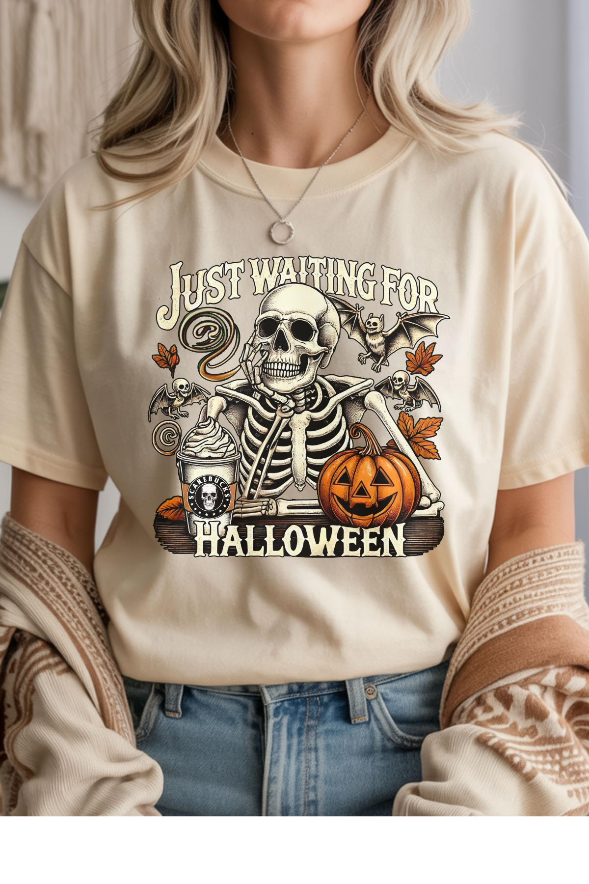 Wholesale Fall Whimsey - Waiting #2 - Natural Gildan Tee