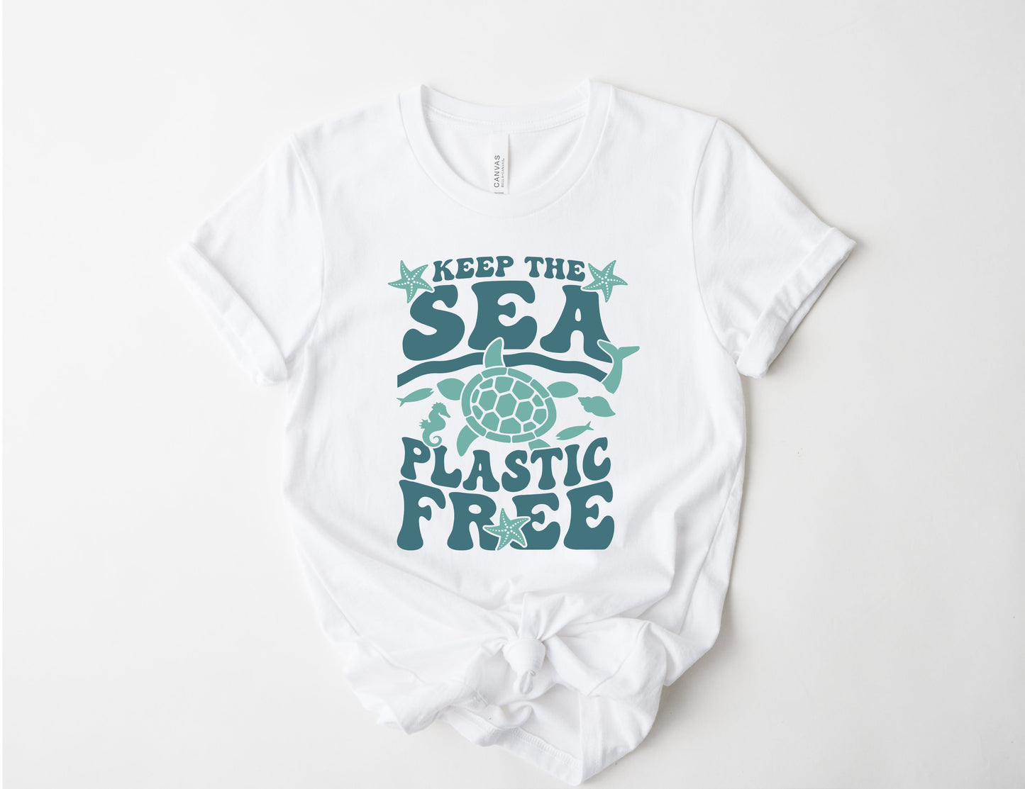 Wholesale Plastic Free Graphic Tee - White