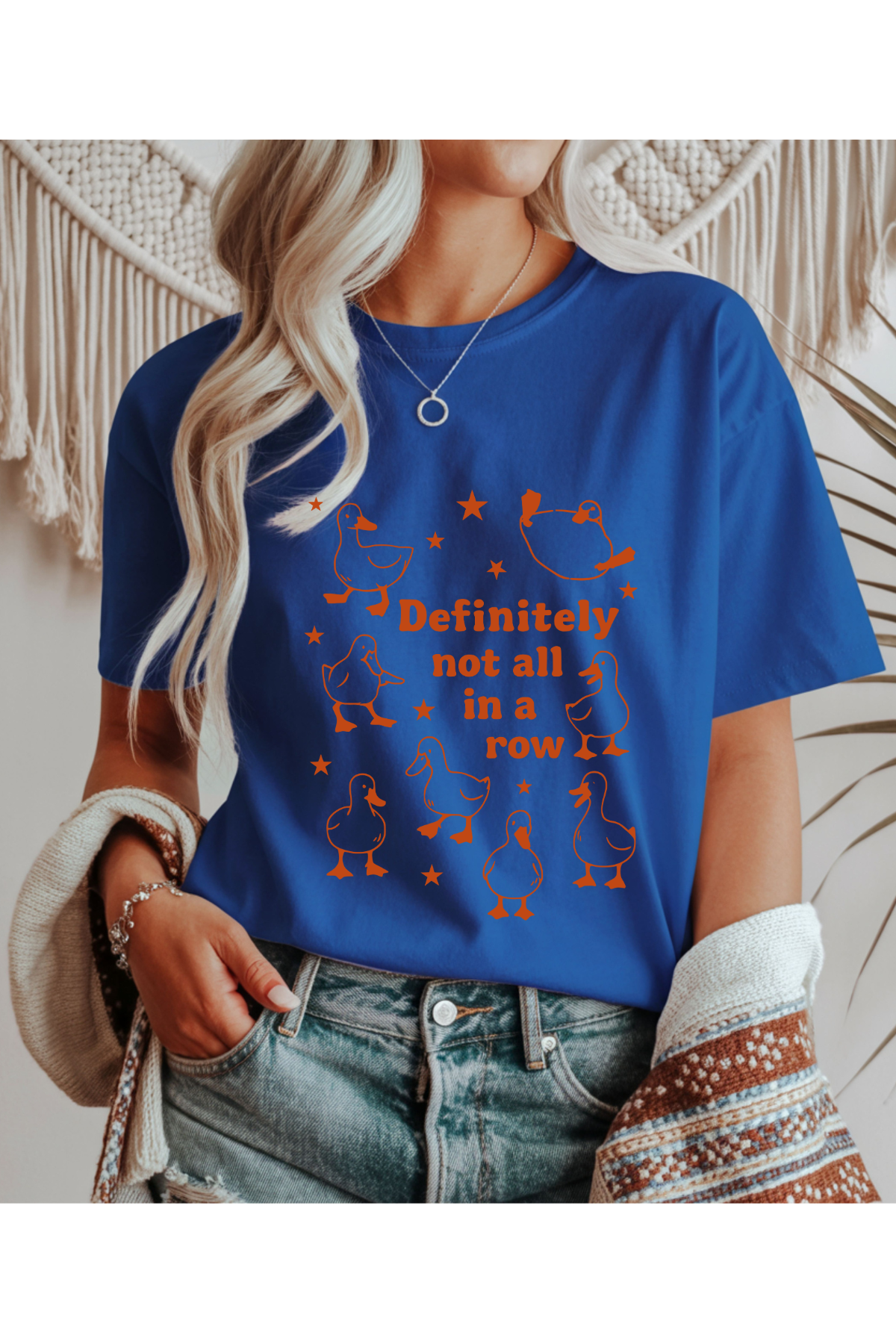 Wholesale Soft Meadow - Definitely Not #7 - Royal Gildan Tee