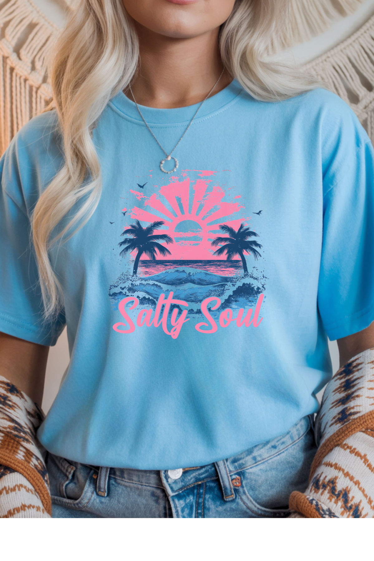 Wholesale RoseWater Glow - Salty Soul #5 - Sky Gildan Tee
