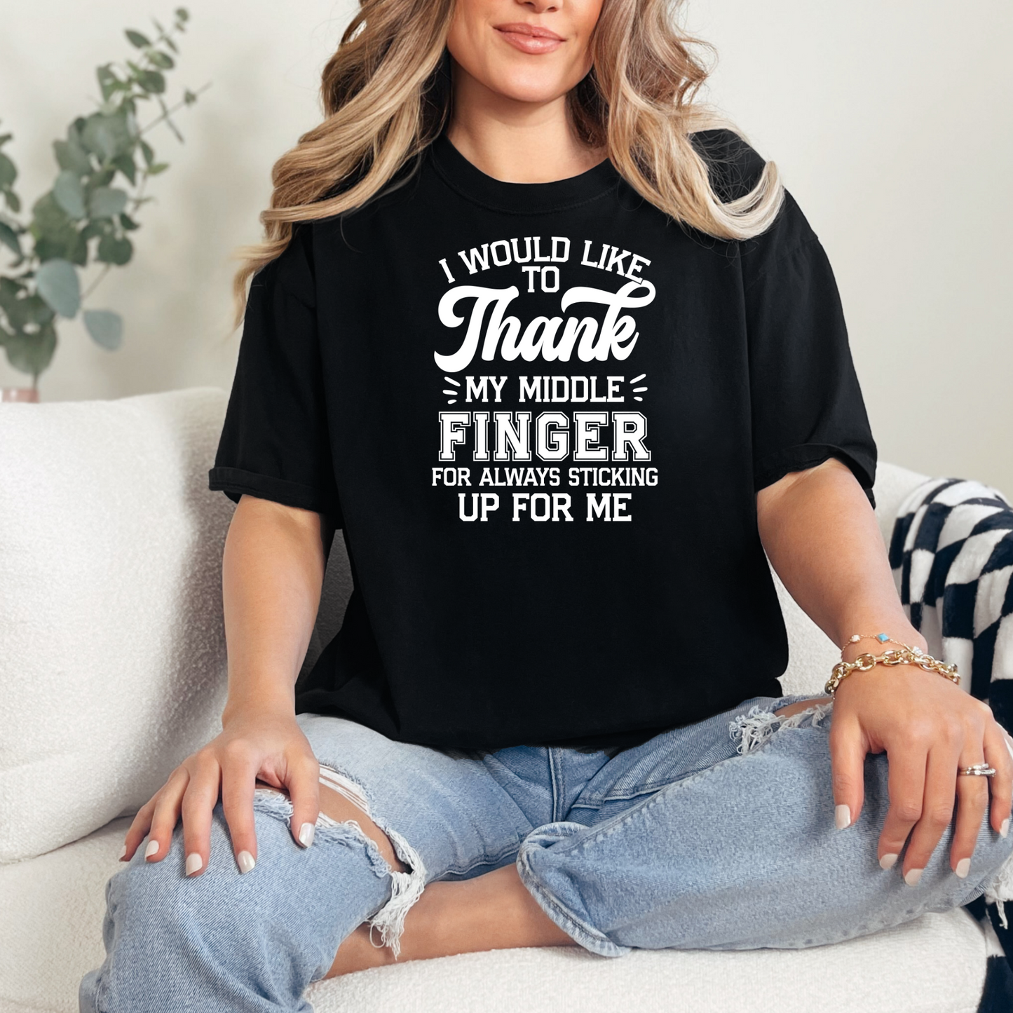 Thank My Middle Finger Graphic Tee