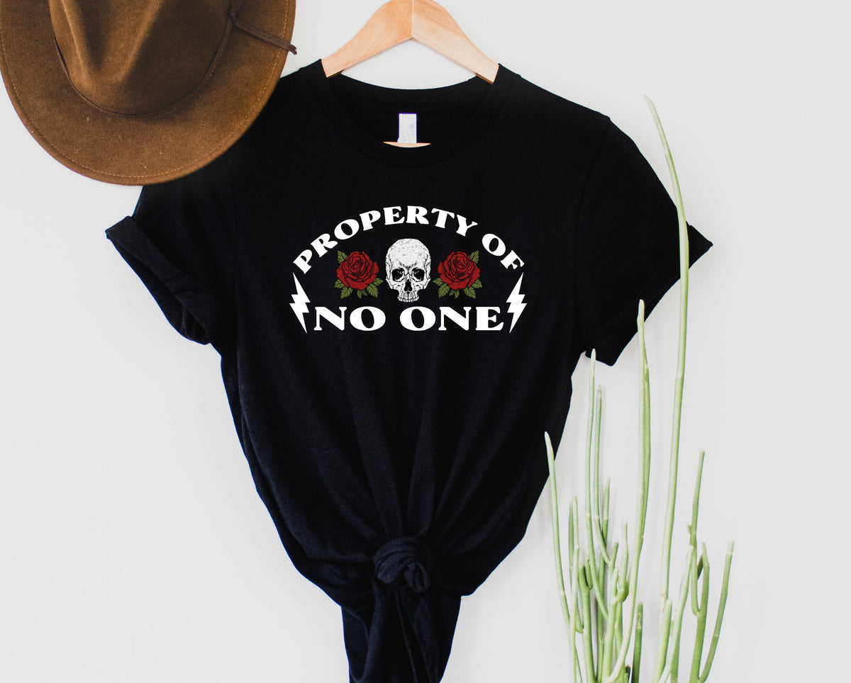 Wholesale Property of No One Graphic Tee - Black