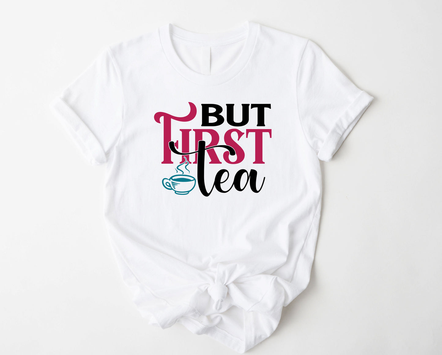 Wholesale But First Tea Graphic Tee - Sand