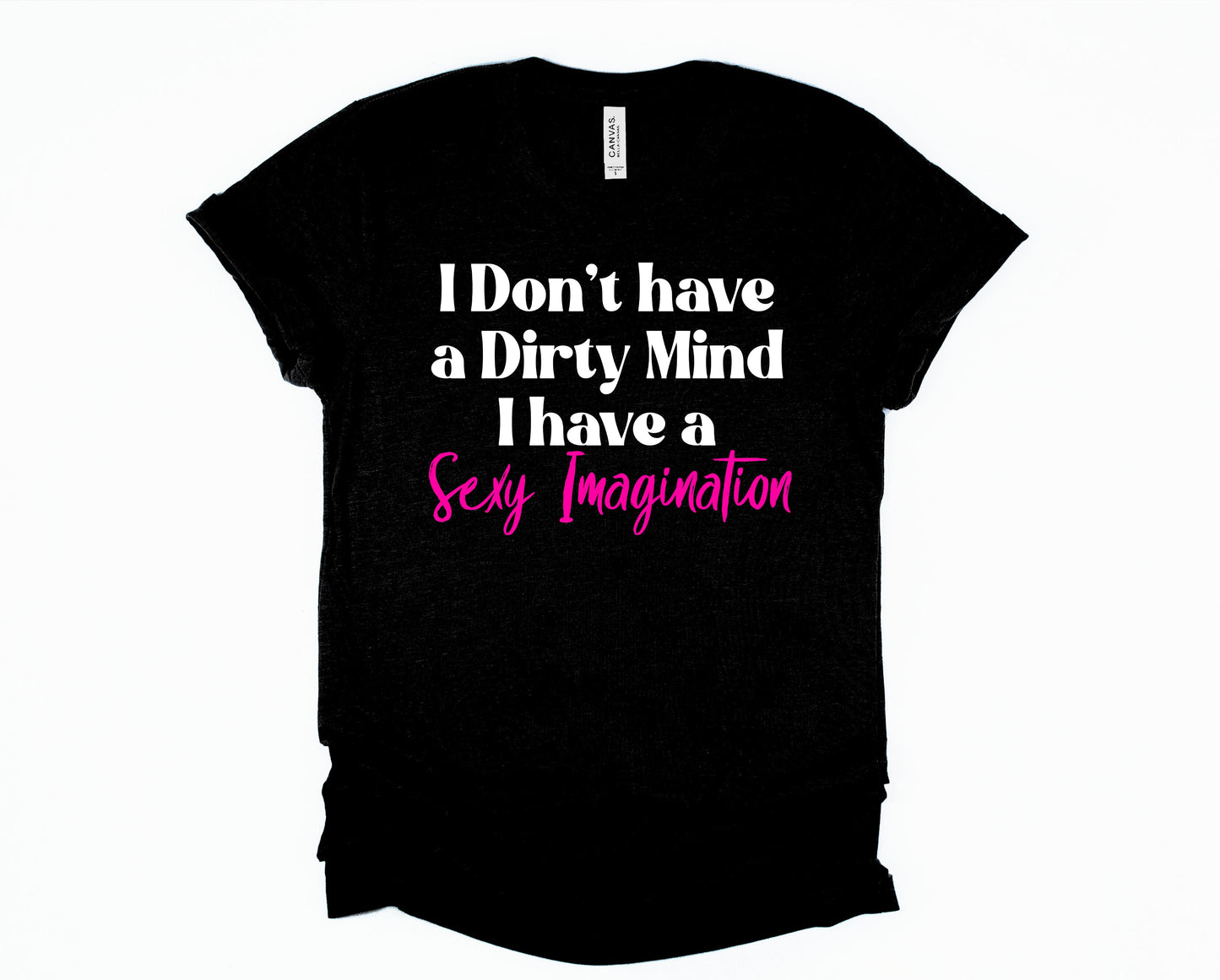 Wholesale Dirty mind Graphic Tee - Black Tee