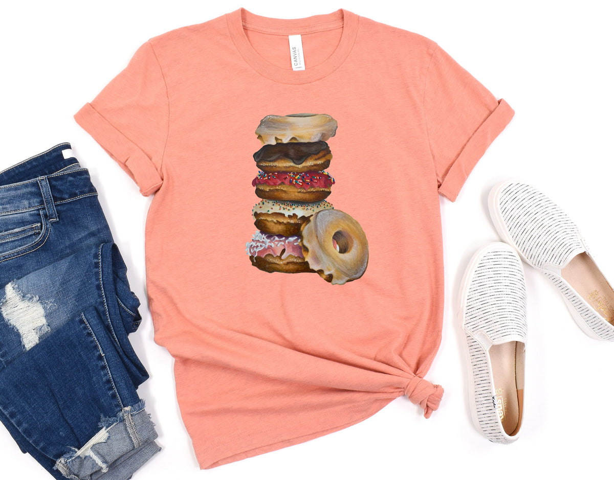 Wholesale Donuts Graphic Tee - Heather Sunset