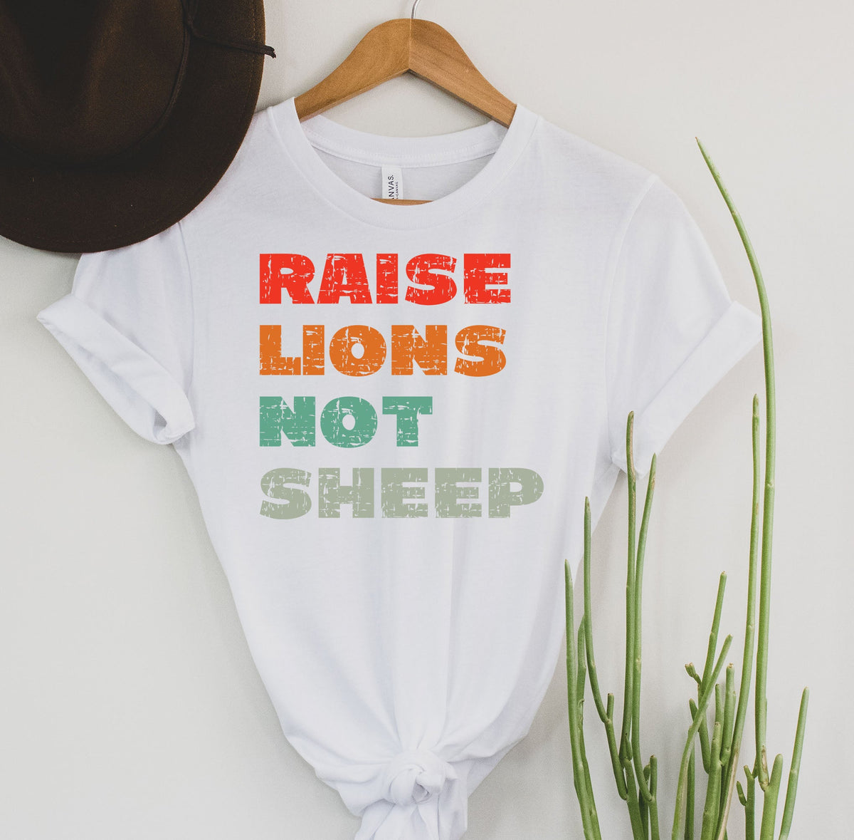 Wholesale Lions Not Sheep Graphic Tee - White