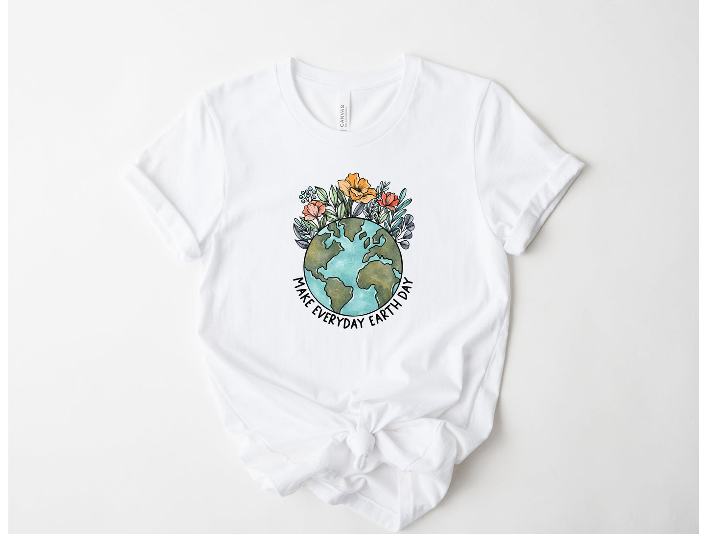 Wholesale Make Everyday Earth Day Graphic Tee - Ice Blue Tee