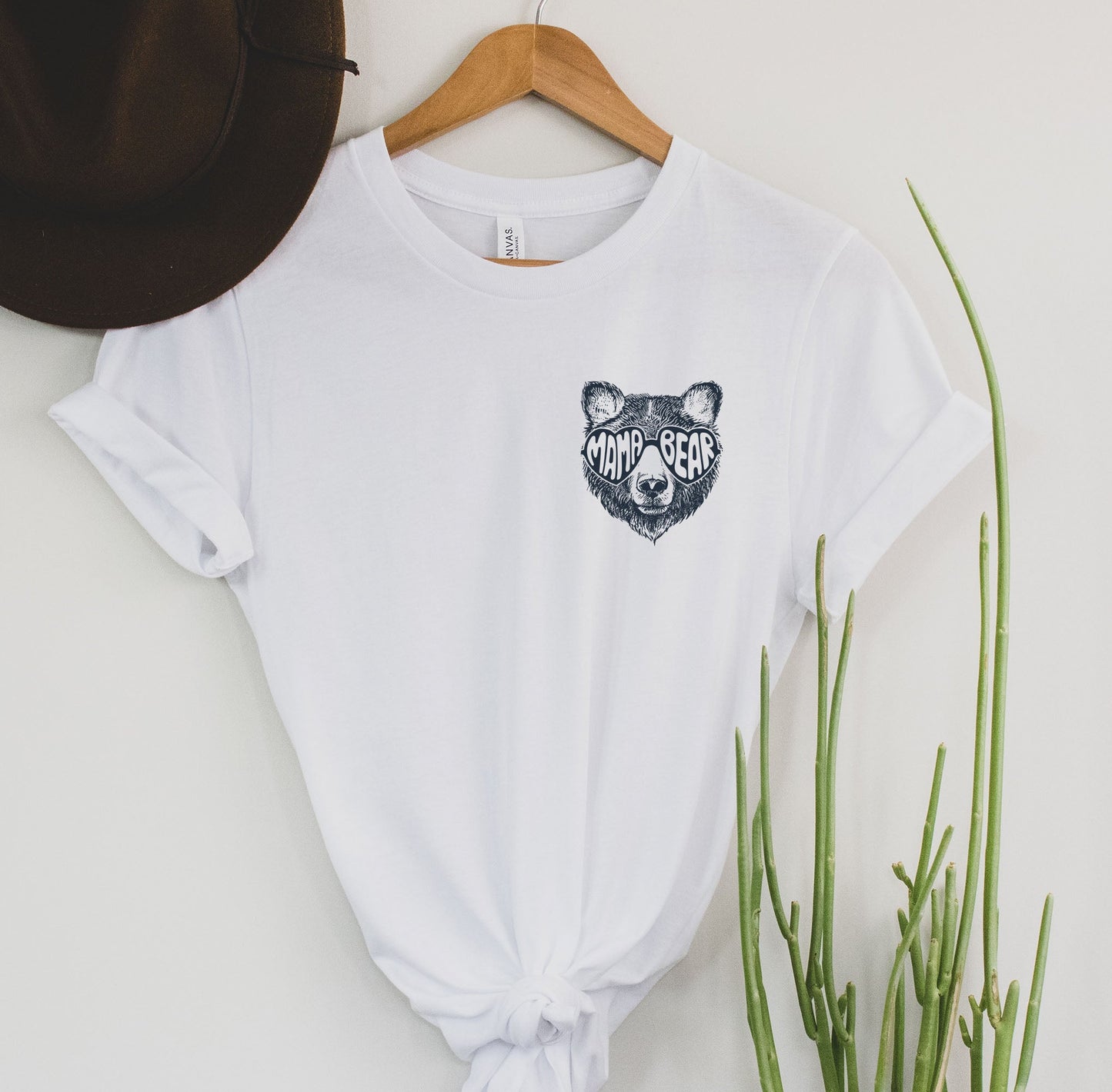 Wholesale Mama Bear Graphic Tee - White