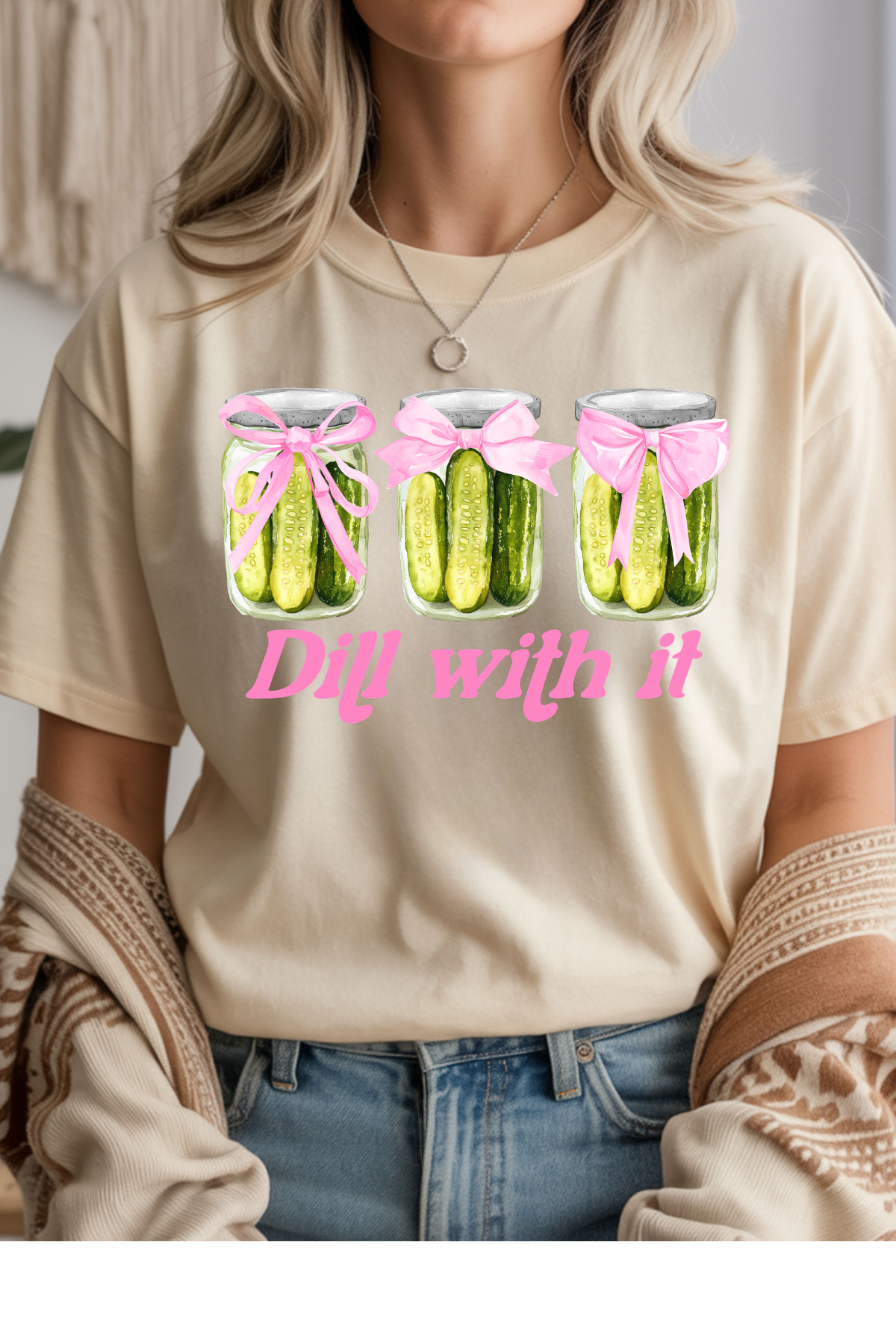 Wholesale Indigo - Dill With It #4 - Natural Gildan Tee